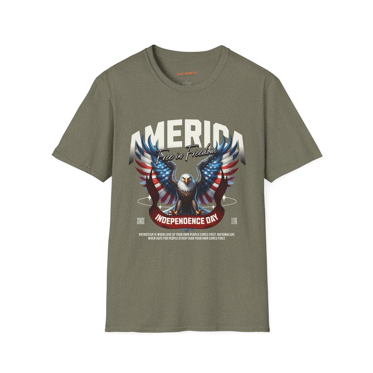 America Independence Day Eagle Unisex Streetwear T-Shirt | America Graphic Tee | Eagle Rebel Frequency