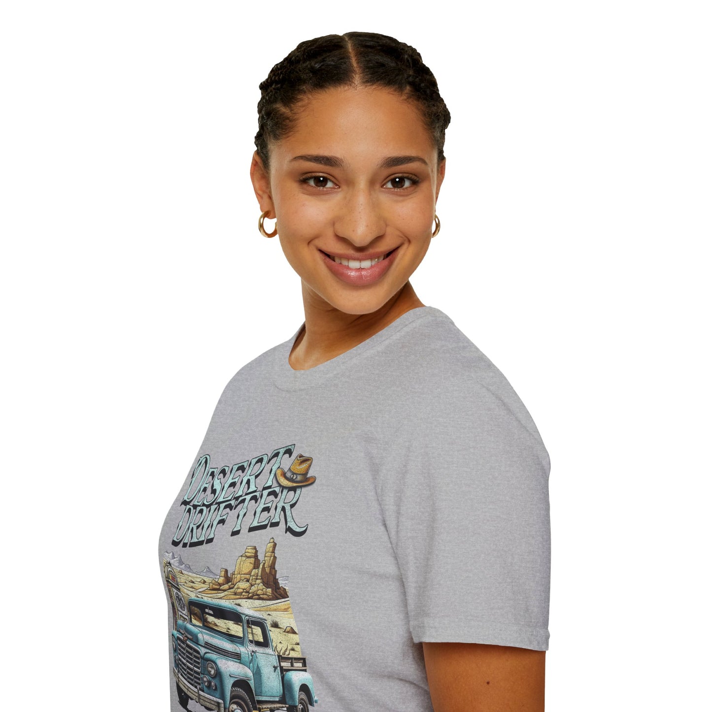 Desert Drifter Unisex Streetwear Graphic T-Shirt | Western Vintage Graphic T-Shirt | Desert Rebel Frequency