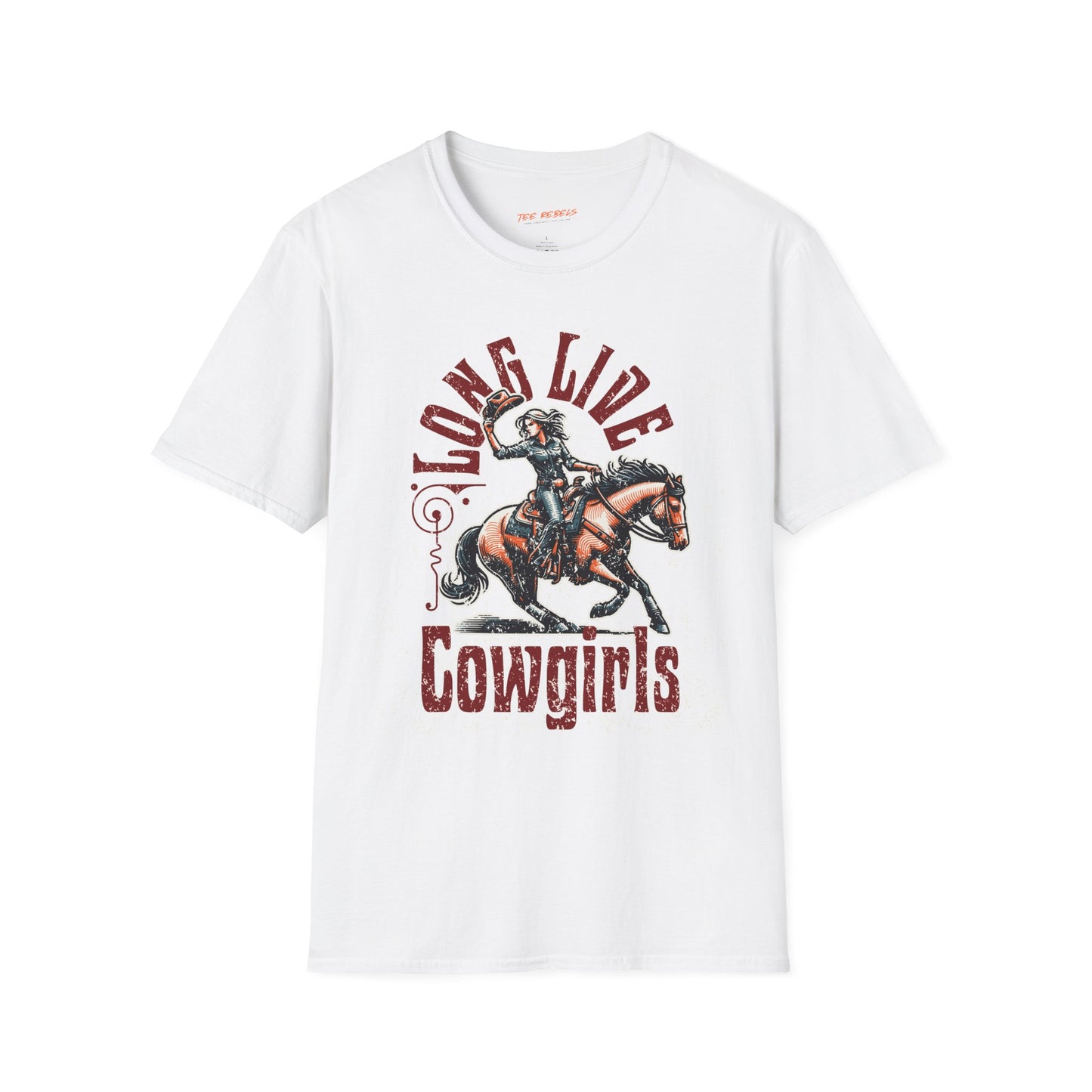 Long Live Cowgirls Unisex Streetwear T-Shirt | American Cowgirl Graphic T-Shirt | Cowgirl Rebel Frequency