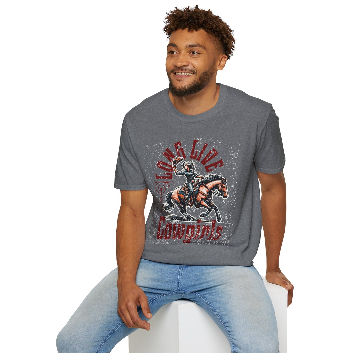 Long Live Cowgirls Unisex Streetwear T-Shirt | American Cowgirl Graphic T-Shirt | Cowgirl Rebel Frequency