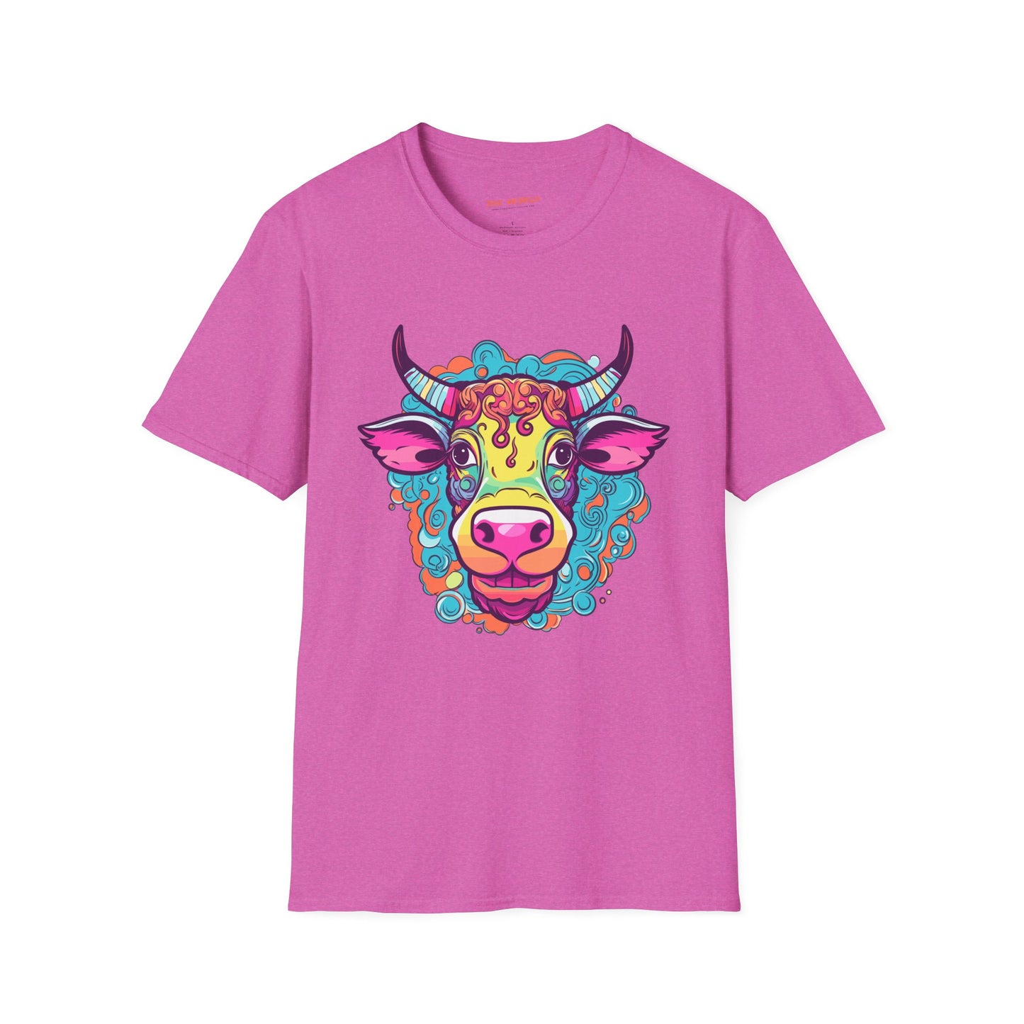 Psychedelic Cow TeeShirt, Fun Farm Animal TeeShirt | Cow Frequency