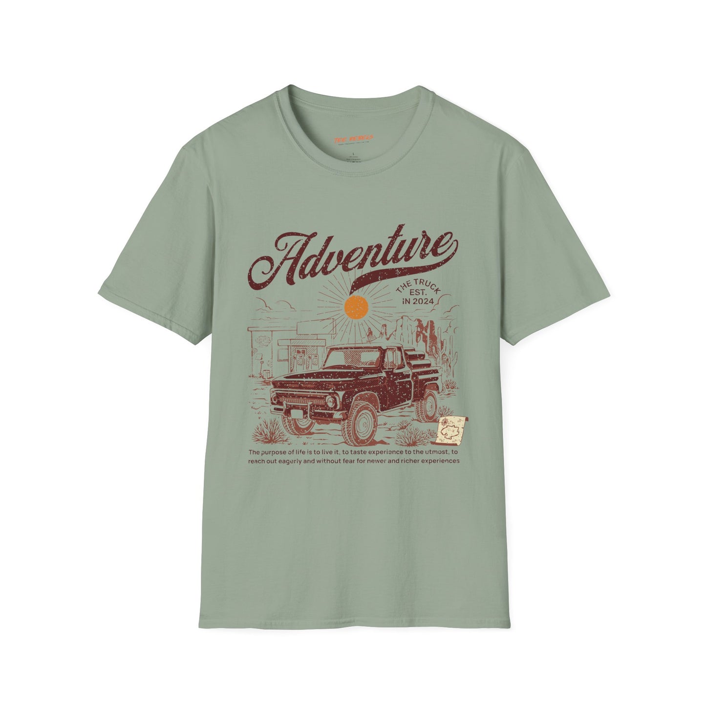 Adventure Truckin Unisex Streetwear T-Shirt | Adventure Graphic T-Shirt | Adventure Rebel Frequency