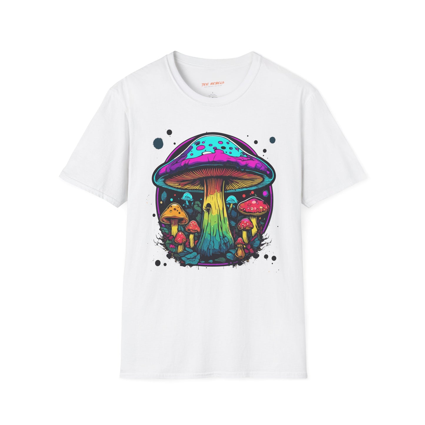 Psychedelic Mushroom Unisex Softstyle T-Shirt | Mushroom Frequency