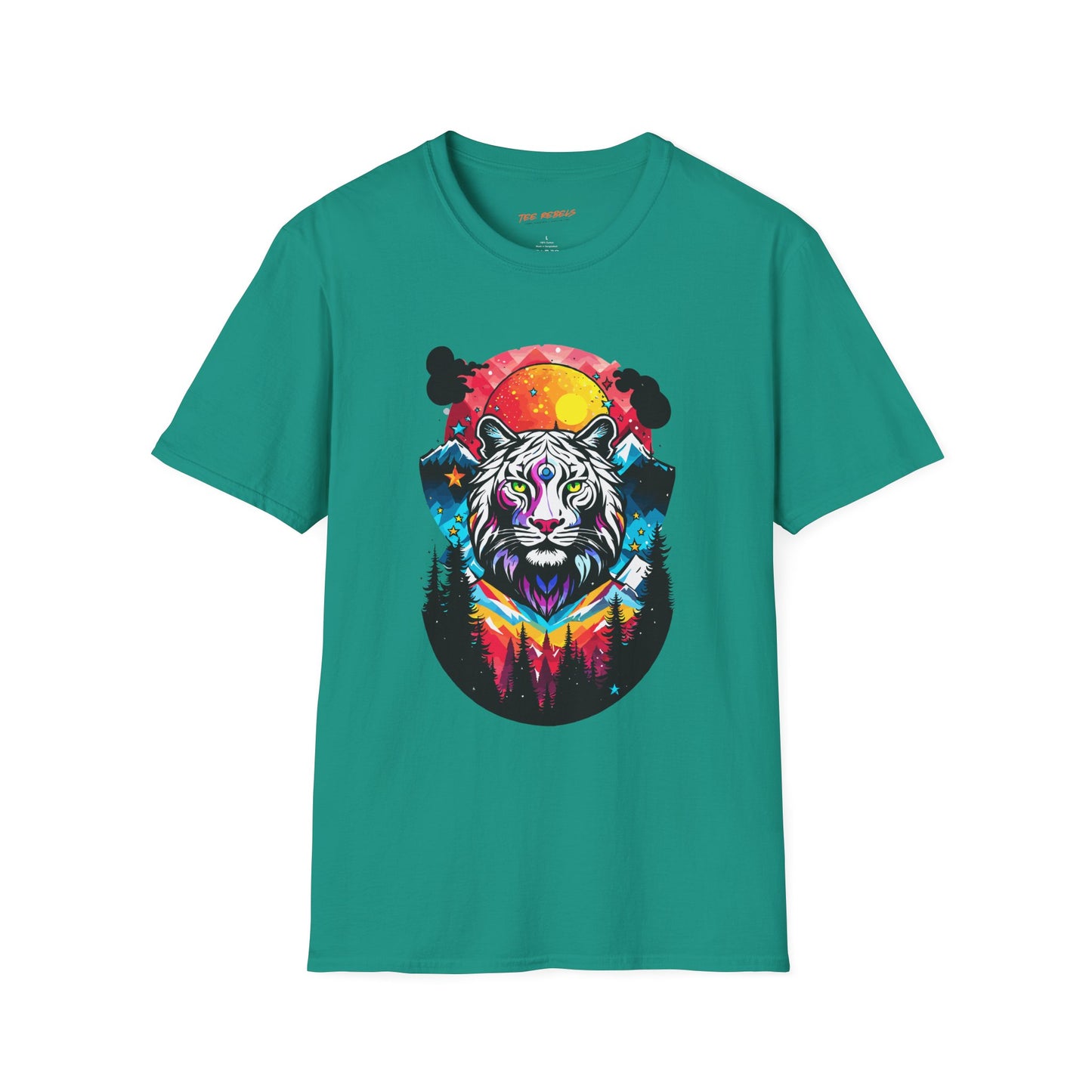 Mystic Tiger Teeshirt | Unisex Softstyle Tee for Nature Lovers | Tiger Frequency