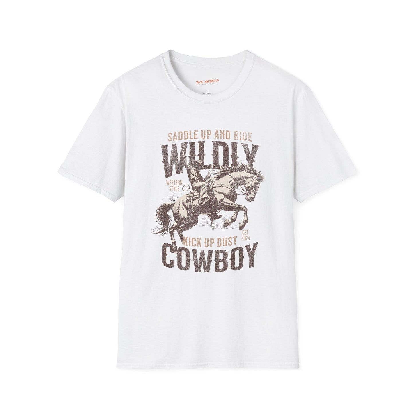 Wildly Cowboy Unisex Streetwear T-Shirt | American Western Graphic T-Shirt | Cowboy Rebel Frequency