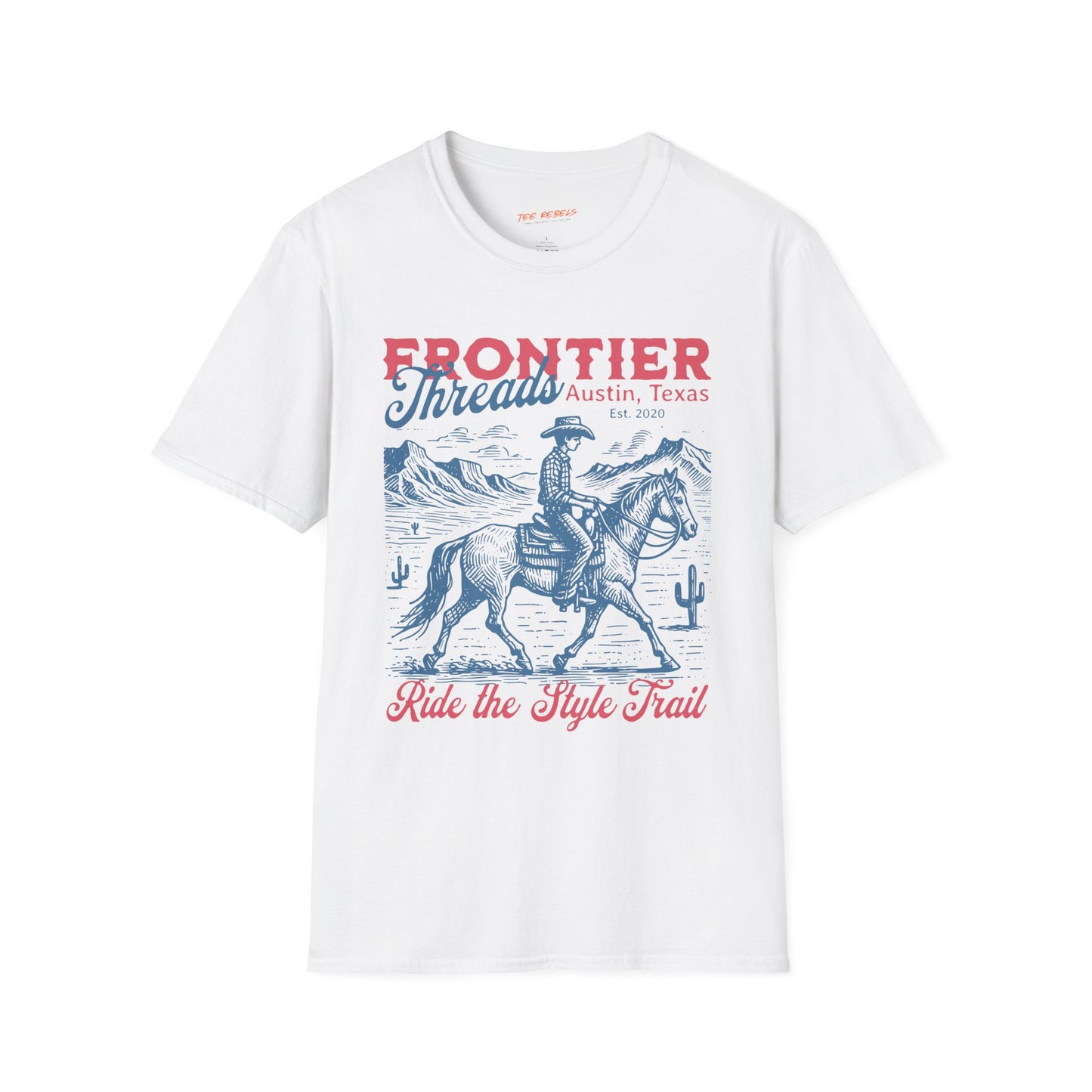 Frontier Threads Unisex Streetwear T-Shirt | American Graphic T-Shirt | Cowboy Rebel Frquency