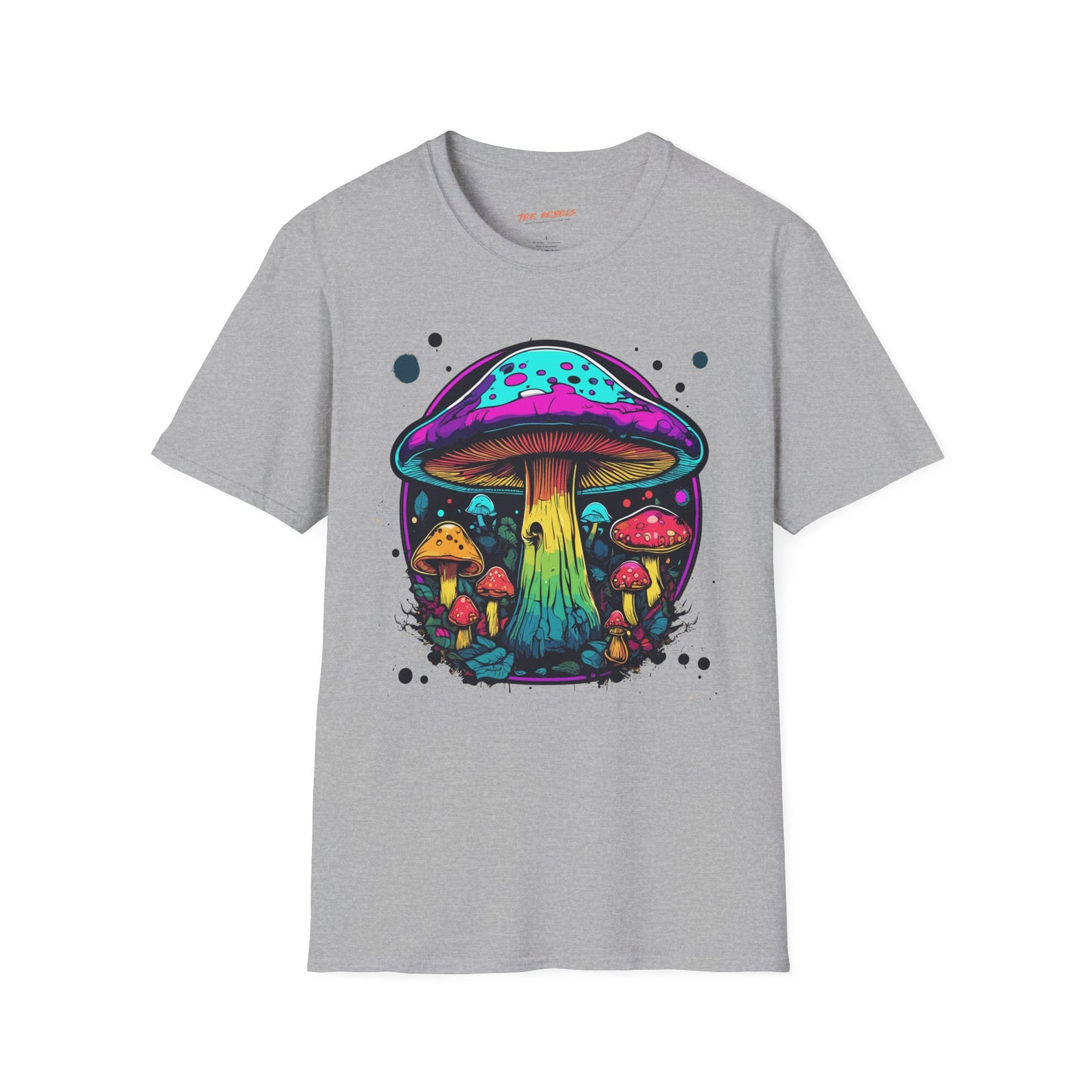 Psychedelic Mushroom Unisex Softstyle T-Shirt | Mushroom Frequency