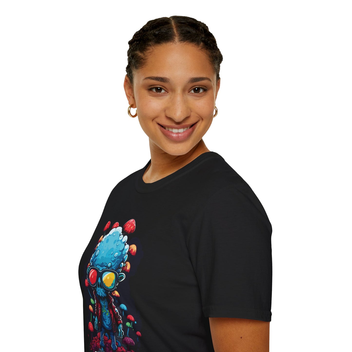 Cool Alien Graphic Unisex Softstyle T-Shirt | Alien Rebel Frequency