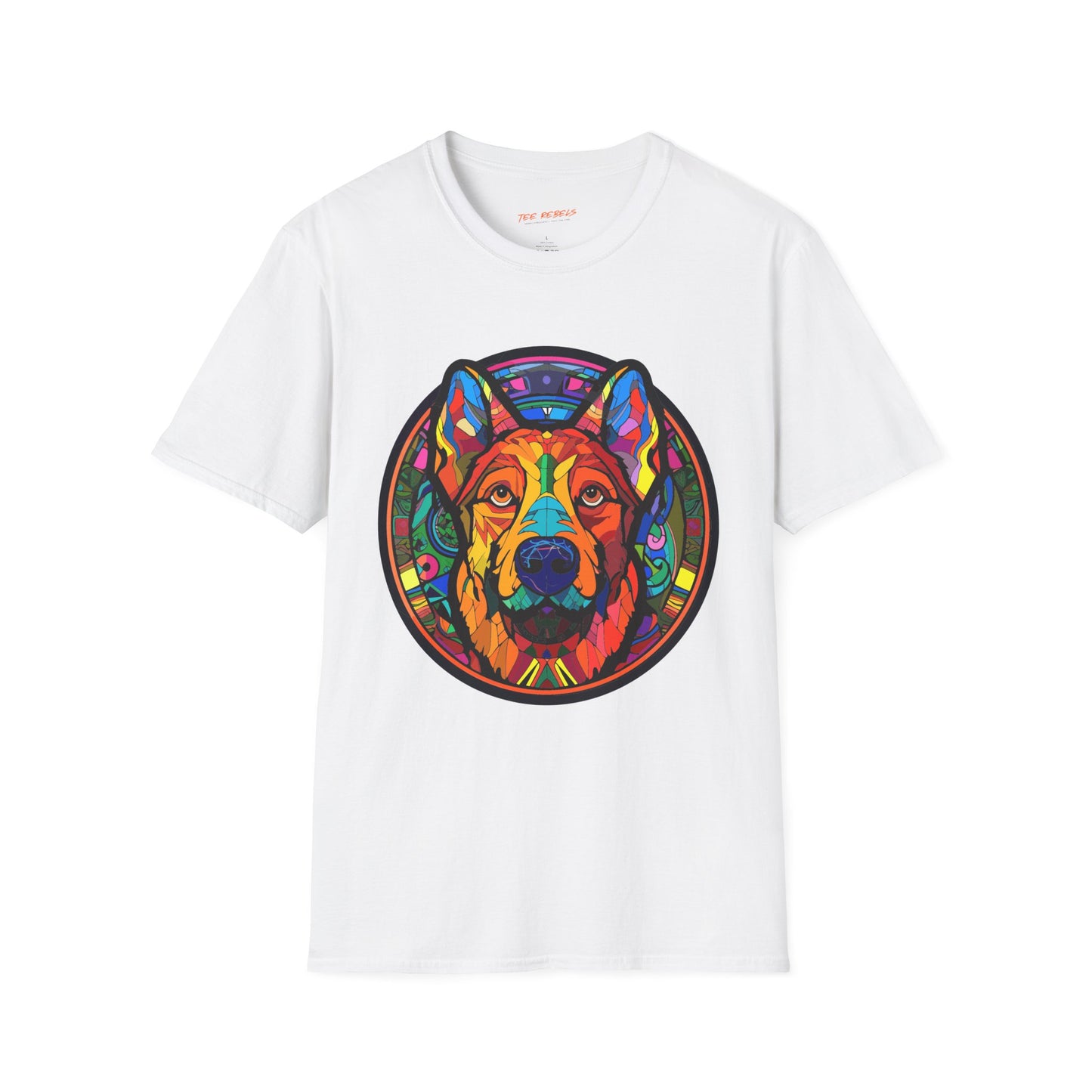 Psychedelic Dog Art Unisex T-Shirt | Dog Rebel Frequency