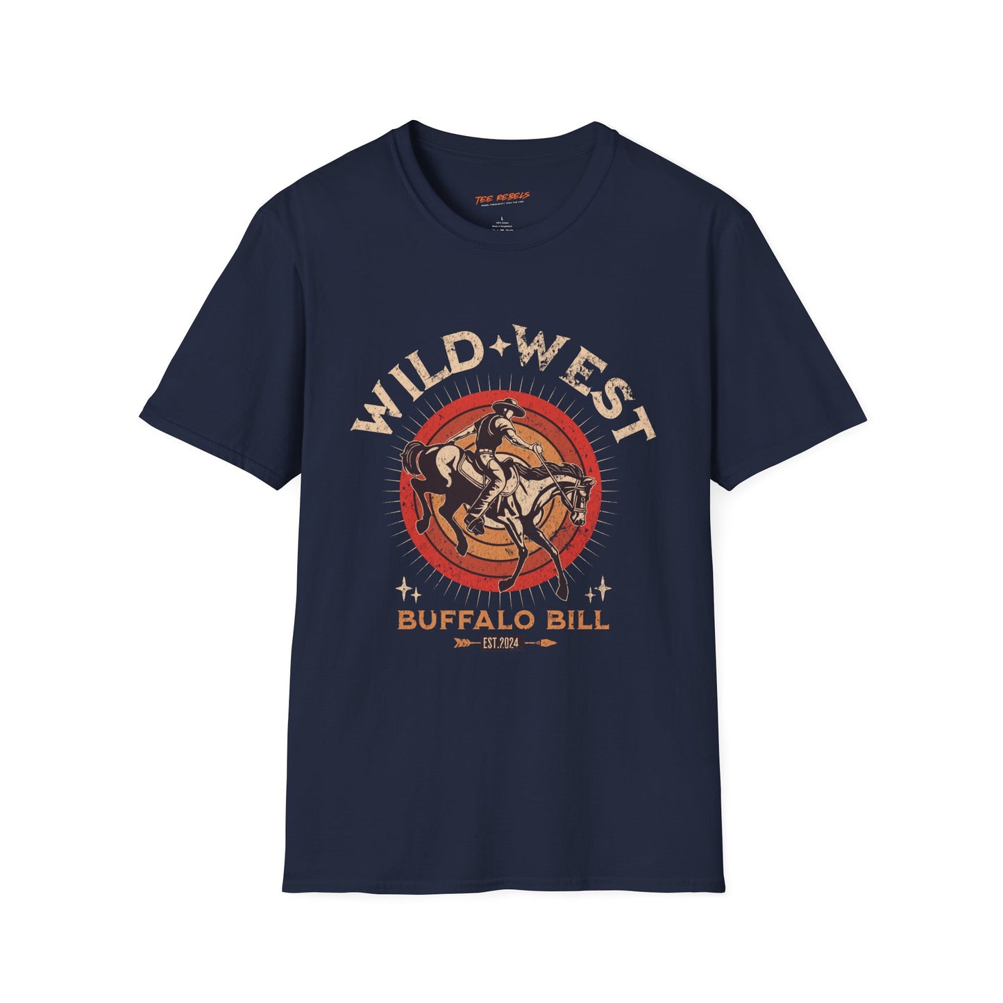 Wild West Buffalo Bill Vintage Graphic Unisex Streetwear T-Shirt, Spread Love Graphic Tee, Unisex Shirt for Rodeo Fans, Retro Apparel, Gifts for Adventurers