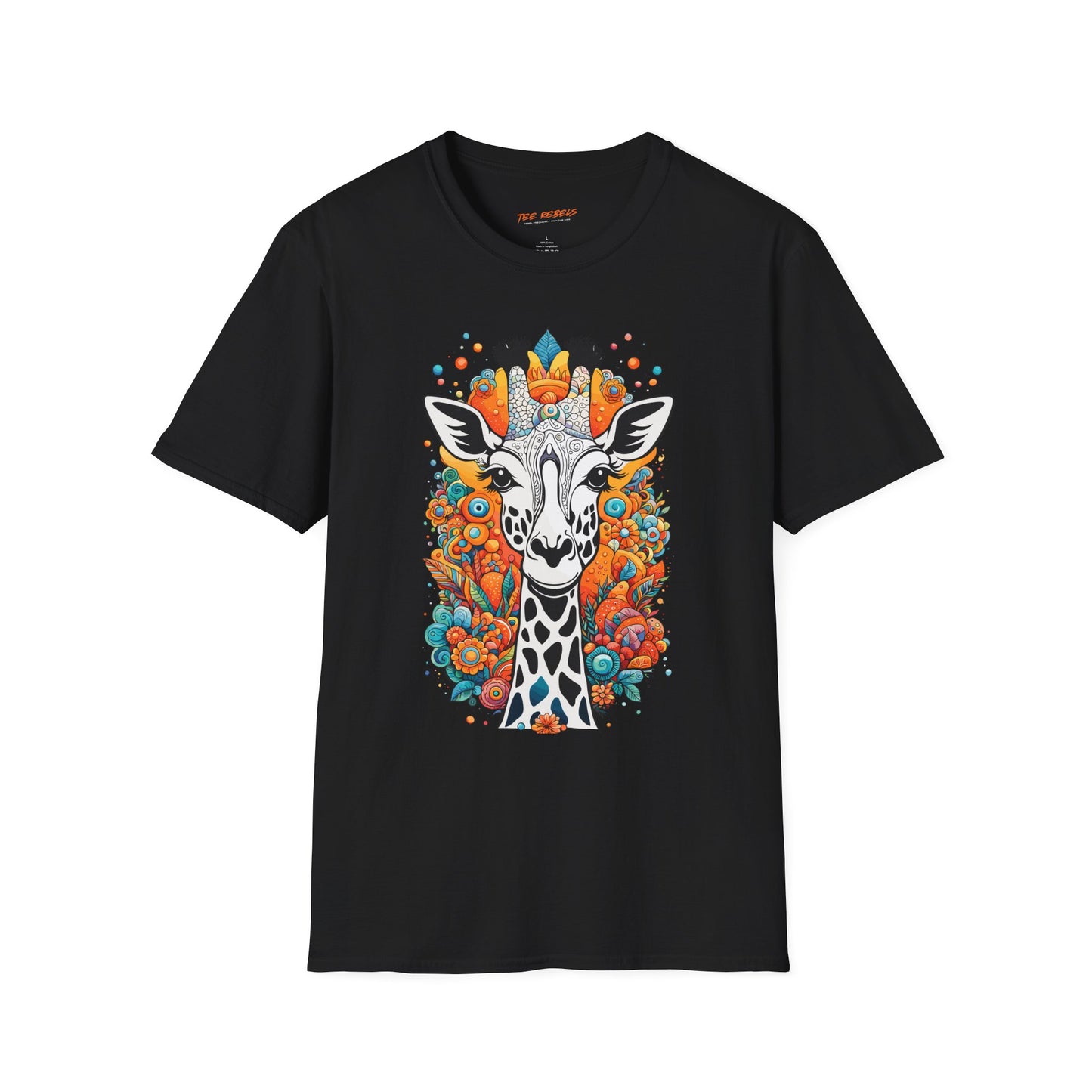 Psychedelic Whimsical Giraffe Unisex T-Shirt | Giraffe Rebel Frequency