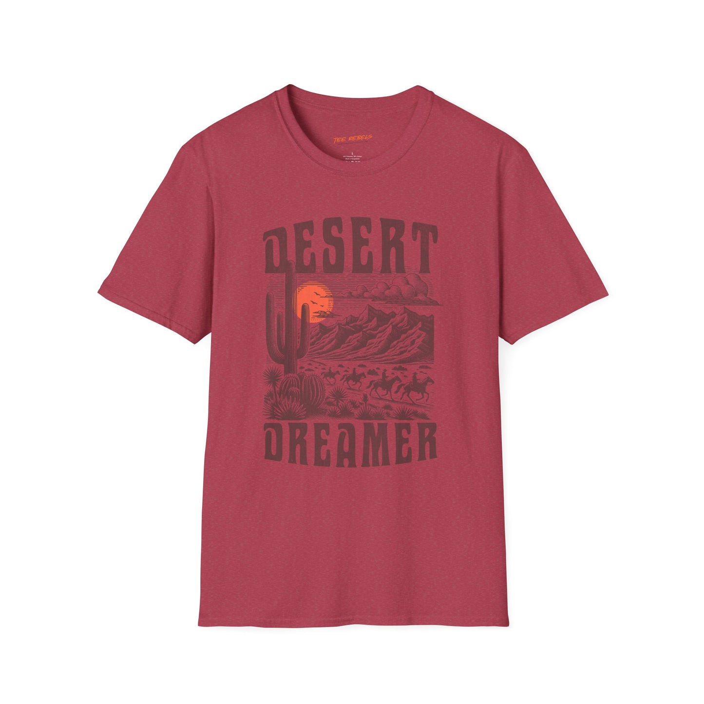 Desert Dreamer Unisex Streetwear T-Shirt | Vintage Western Graphic T-Shirt | Desert Rebel Frequency