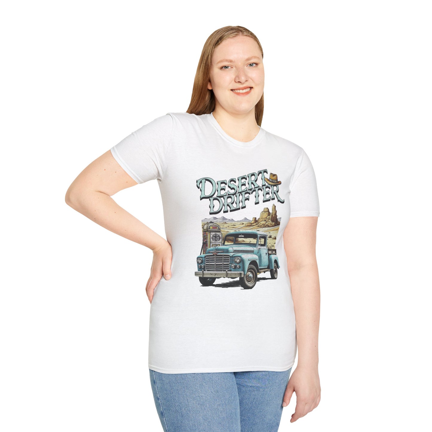 Desert Drifter Unisex Streetwear Graphic T-Shirt | Western Vintage Graphic T-Shirt | Desert Rebel Frequency
