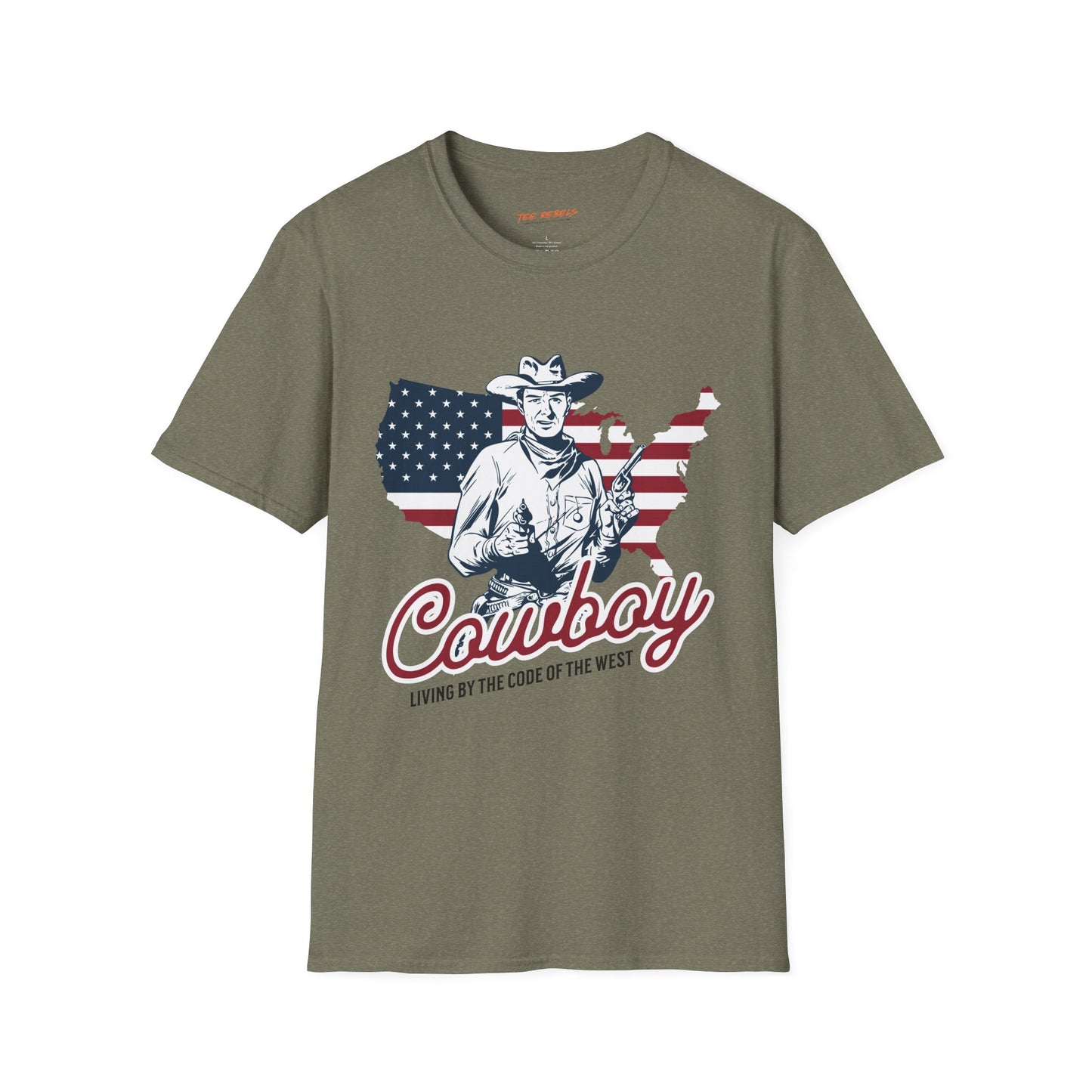 Cowboy USA Unisex Streetwear T-Shirt | Cowboy Graphic T-Shirt | Cowboy Rebel Frequency
