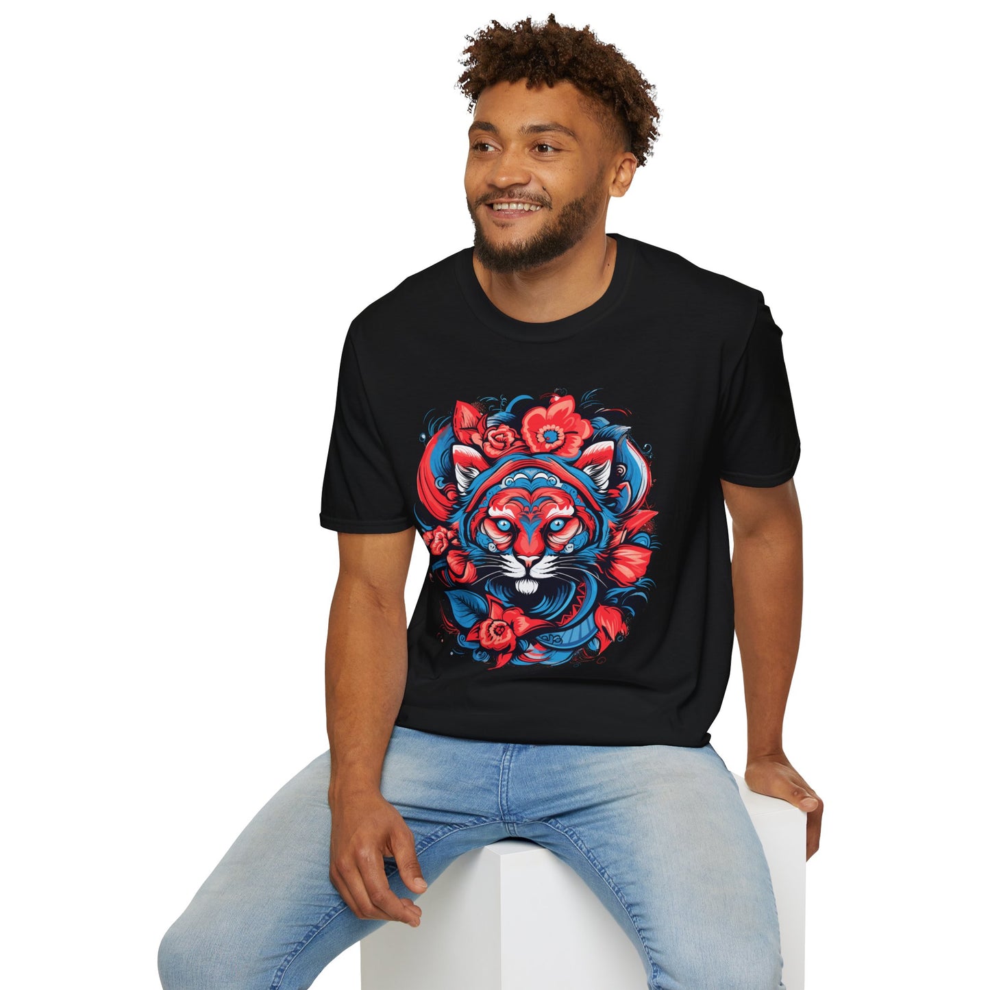 Psychedelic Floral Tiger Unisex T-Shirt | Tiger Rebel Frequency