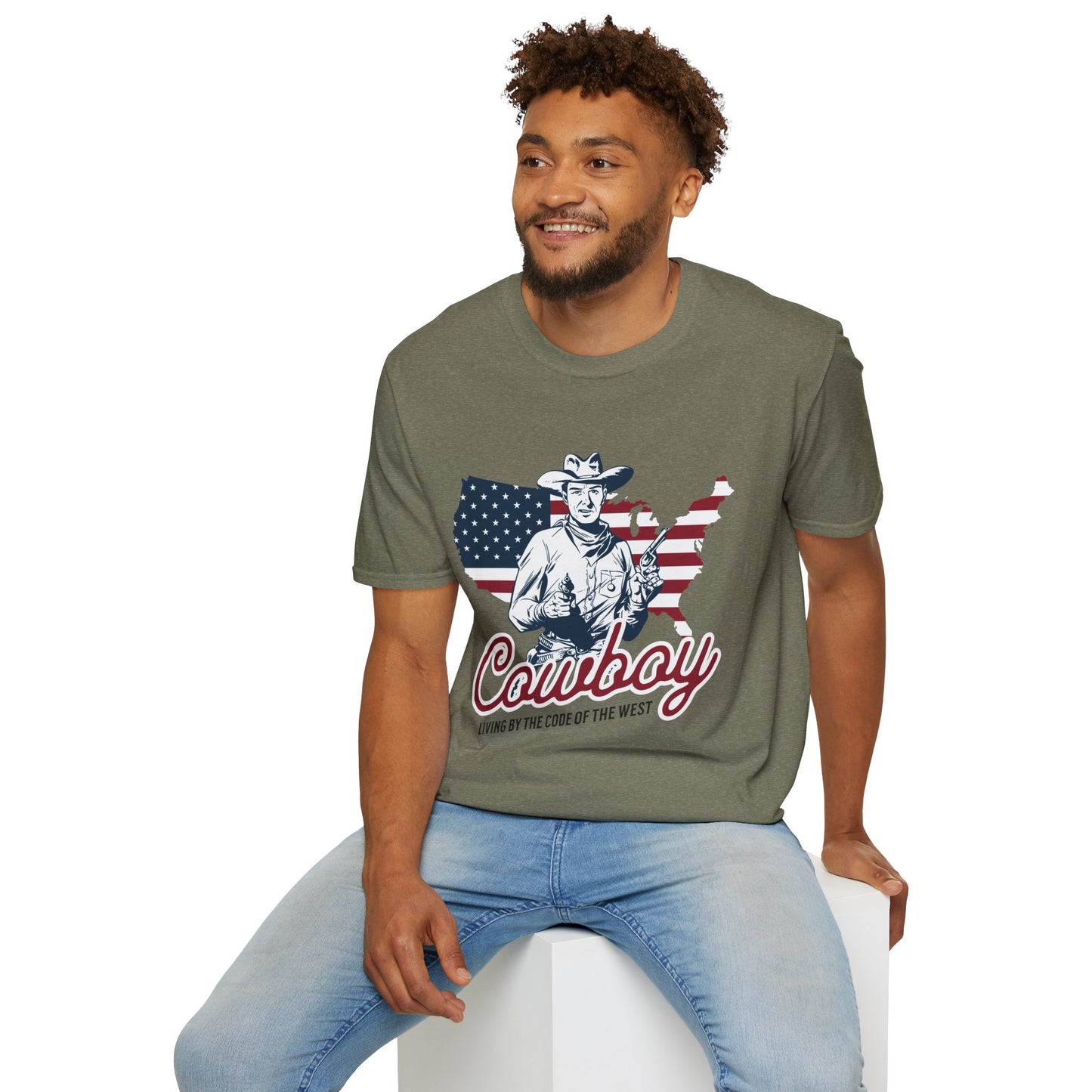 Cowboy USA Unisex Streetwear T-Shirt | Cowboy Graphic T-Shirt | Cowboy Rebel Frequency