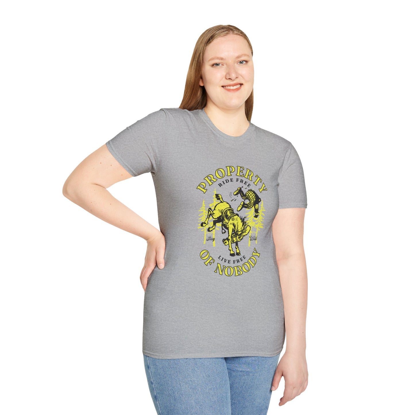 Property of Nobody Unisex Streetwear T-Shirt | Cowboy Graphic T-Shirt | Cowboy Rebel Frequency