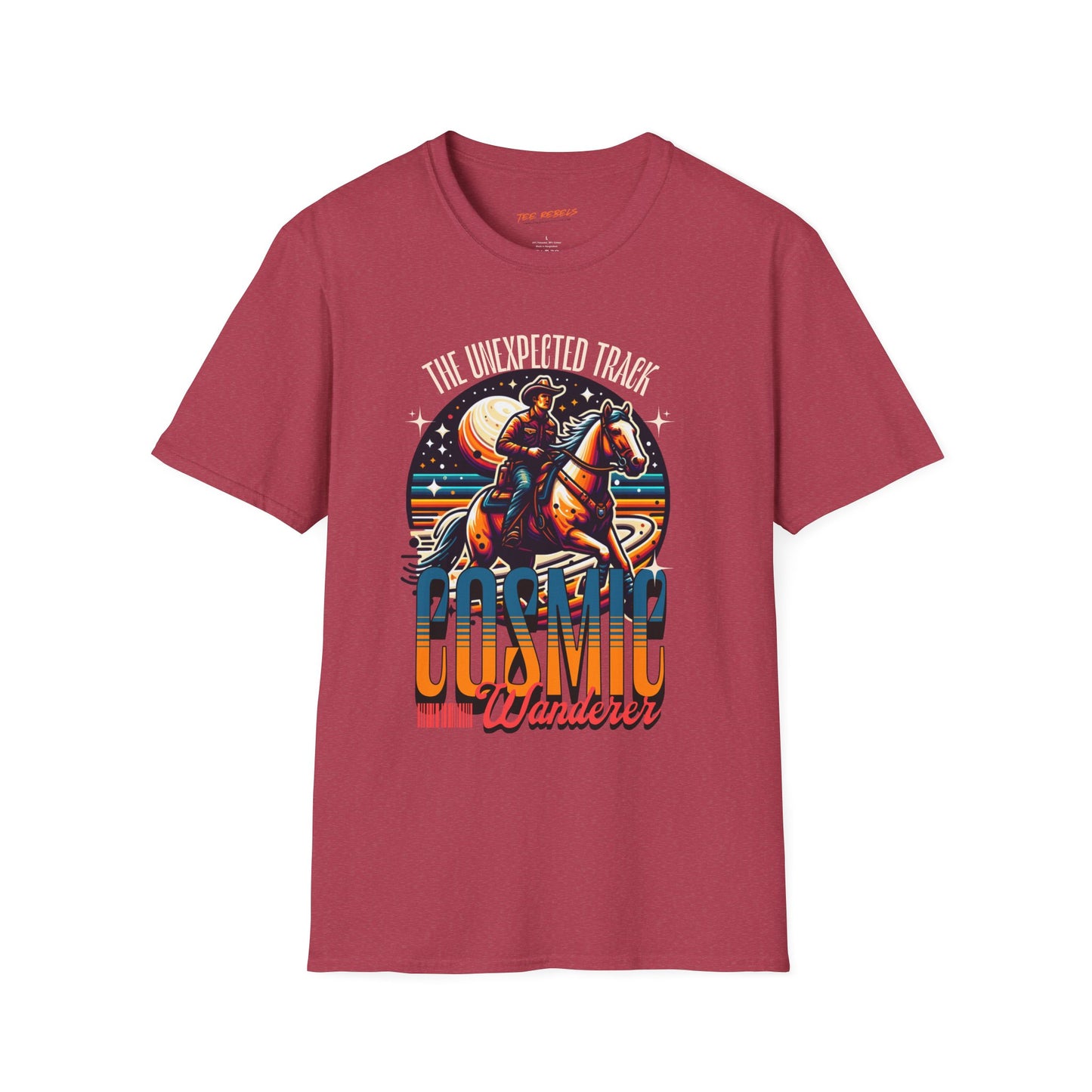 Cosmic Wanderer Unisex Streetwear T-Shirt | Cosmic Western Graphic T-Shirt | Wanderer Rebel Frequency