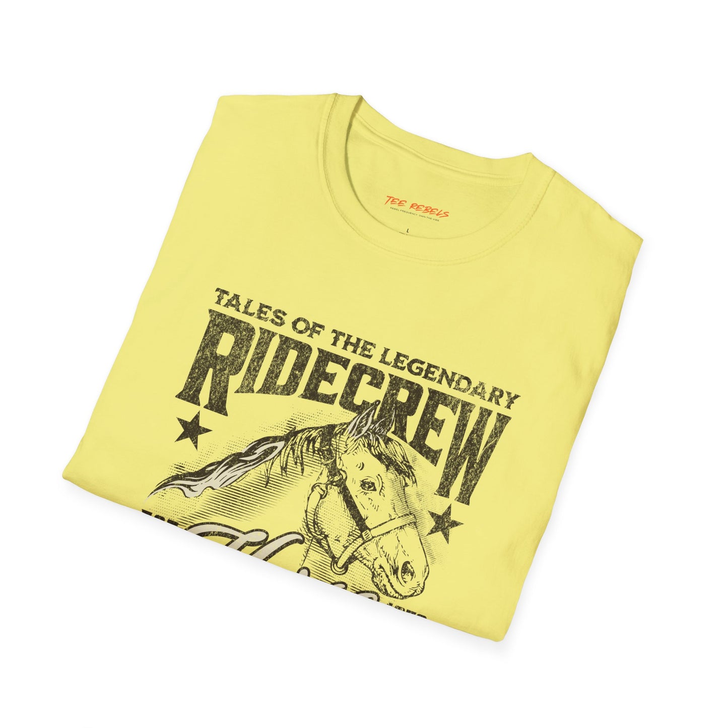 Ridecrew Stables Texas Unisex Streetwear T-Shirt | Horse Graphic T-Shirt | Horse Rebel Frequency