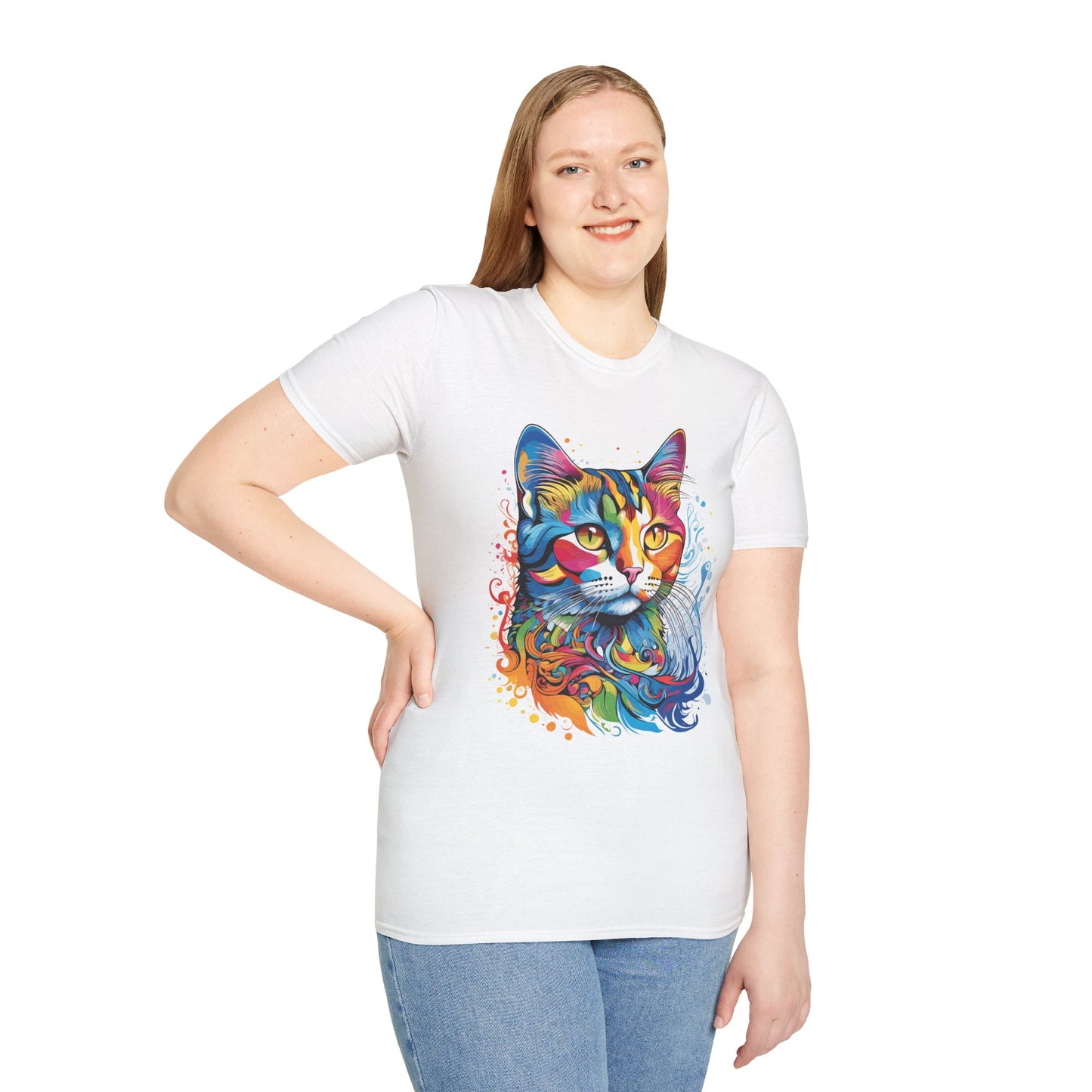 Psychedelic Cat Beauty Unisex T-Shirt | Cat Rebel Frequency