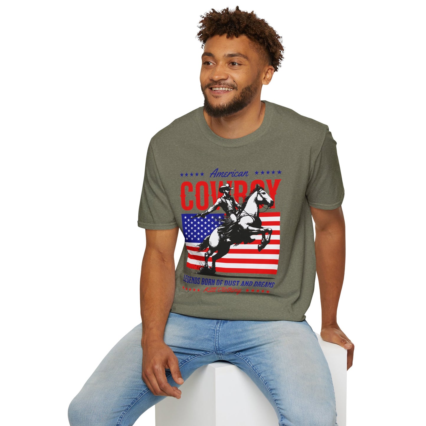 American Cowboy Unisex Streetwear T-Shirt | American Cowboy Graphic T-Shirt | Cowboy Rebel T-Shirt