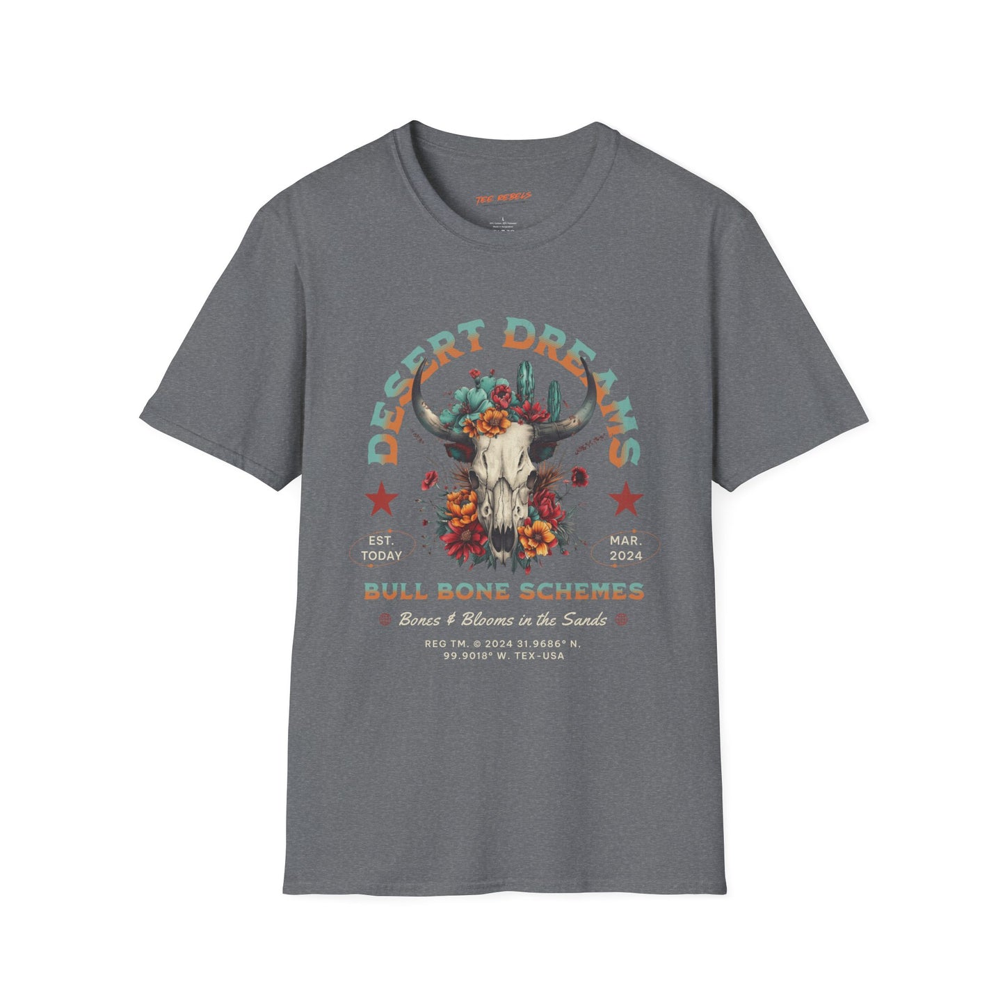 Desert Dreams Unisex Streetwear T-Shirt | Western Vintage Graphic Tee | Desert Rebel Frequency