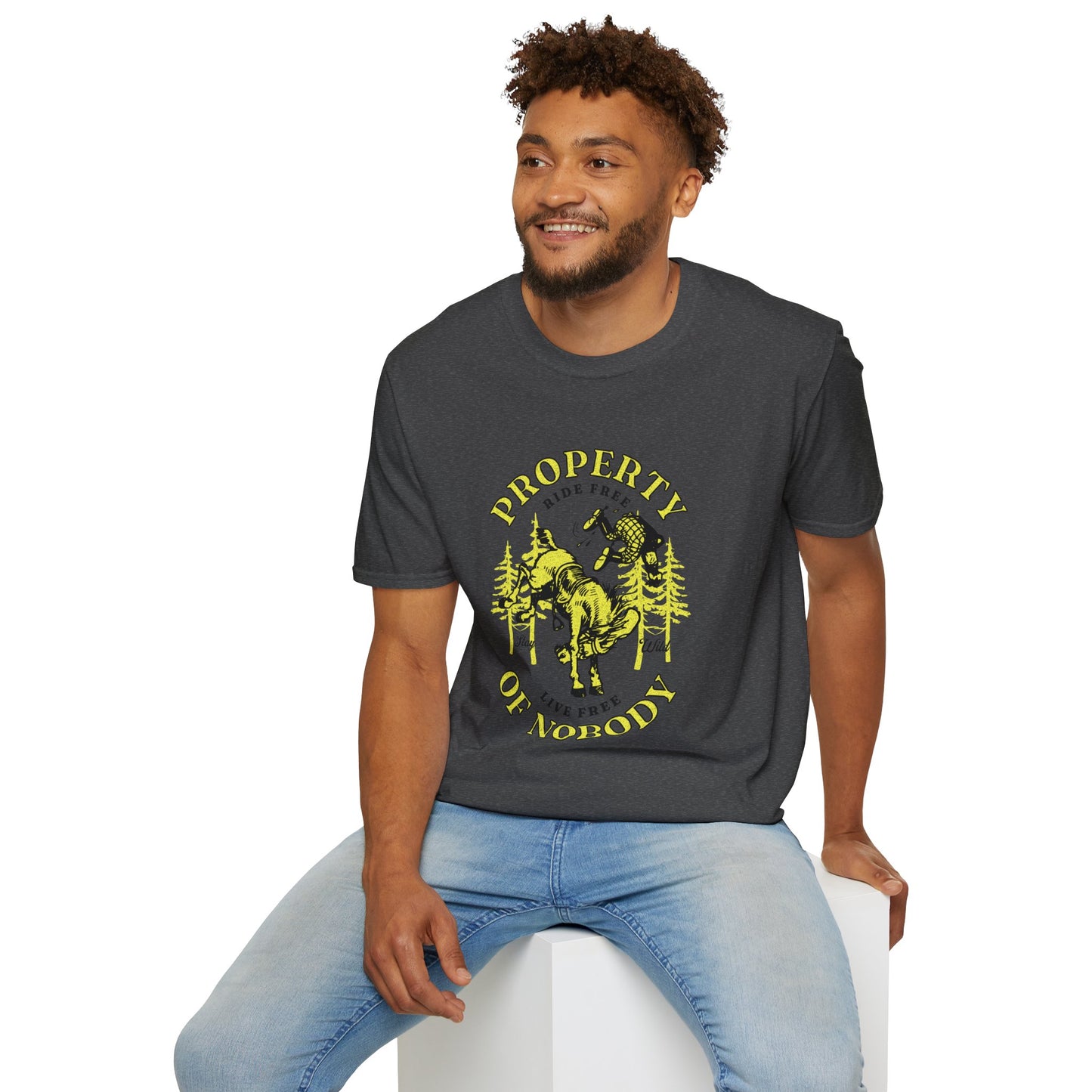 Property of Nobody Unisex Streetwear T-Shirt | Cowboy Graphic T-Shirt | Cowboy Rebel Frequency