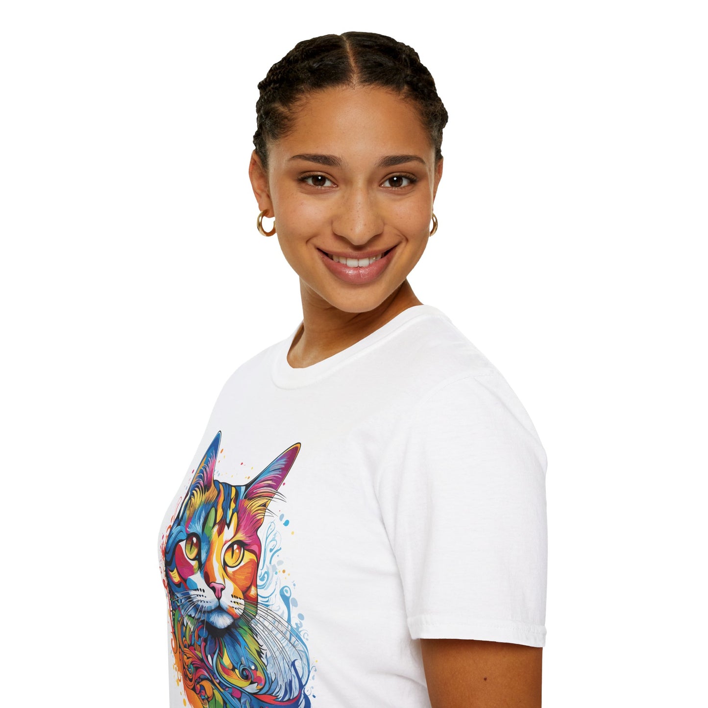 Psychedelic Cat Beauty Unisex T-Shirt | Cat Rebel Frequency