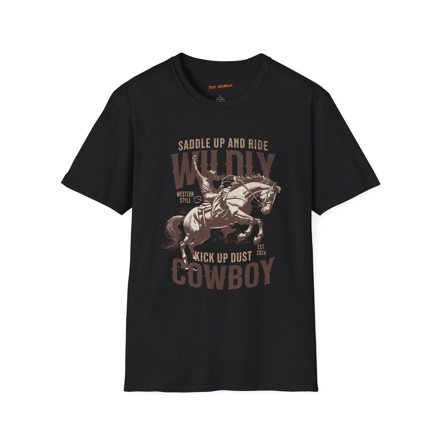 Wildly Cowboy Unisex Streetwear T-Shirt | American Western Graphic T-Shirt | Cowboy Rebel Frequency
