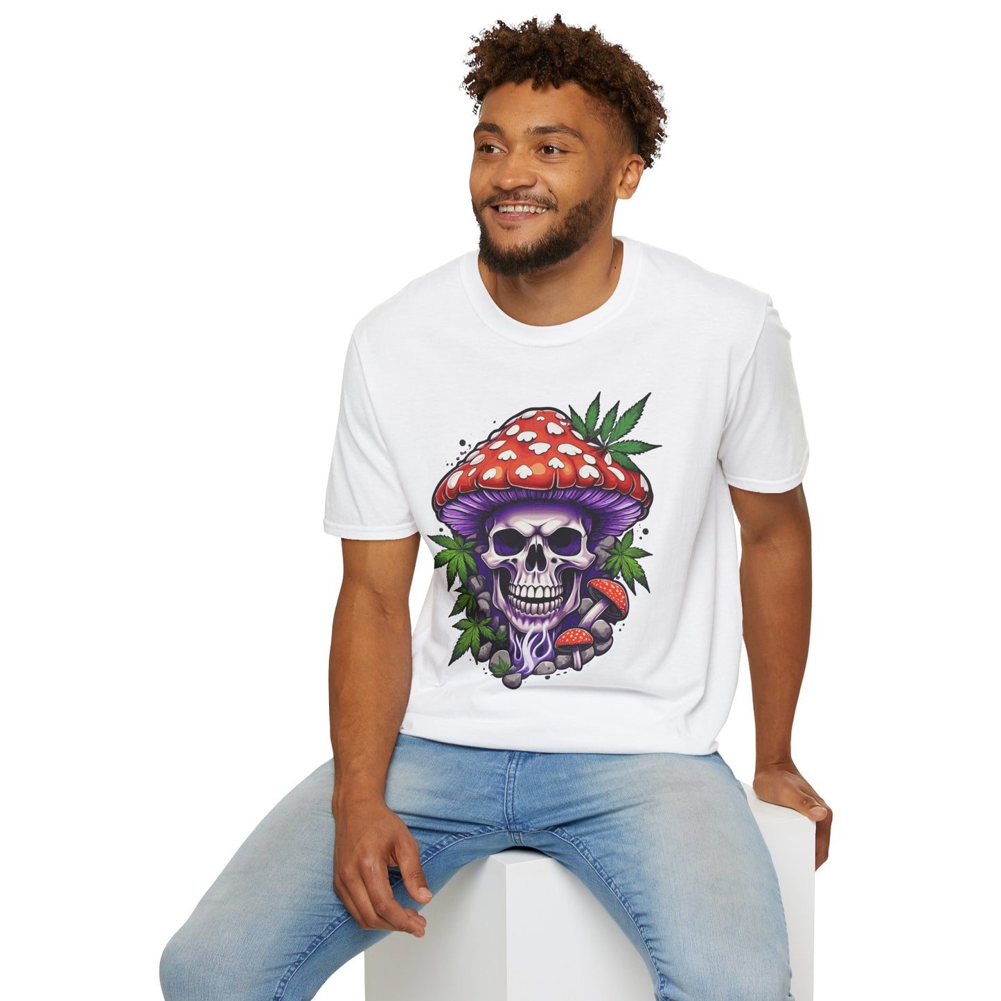 Psychedelic Skull Mushroom Unisex T-Shirt | Skull Rebel Frequency