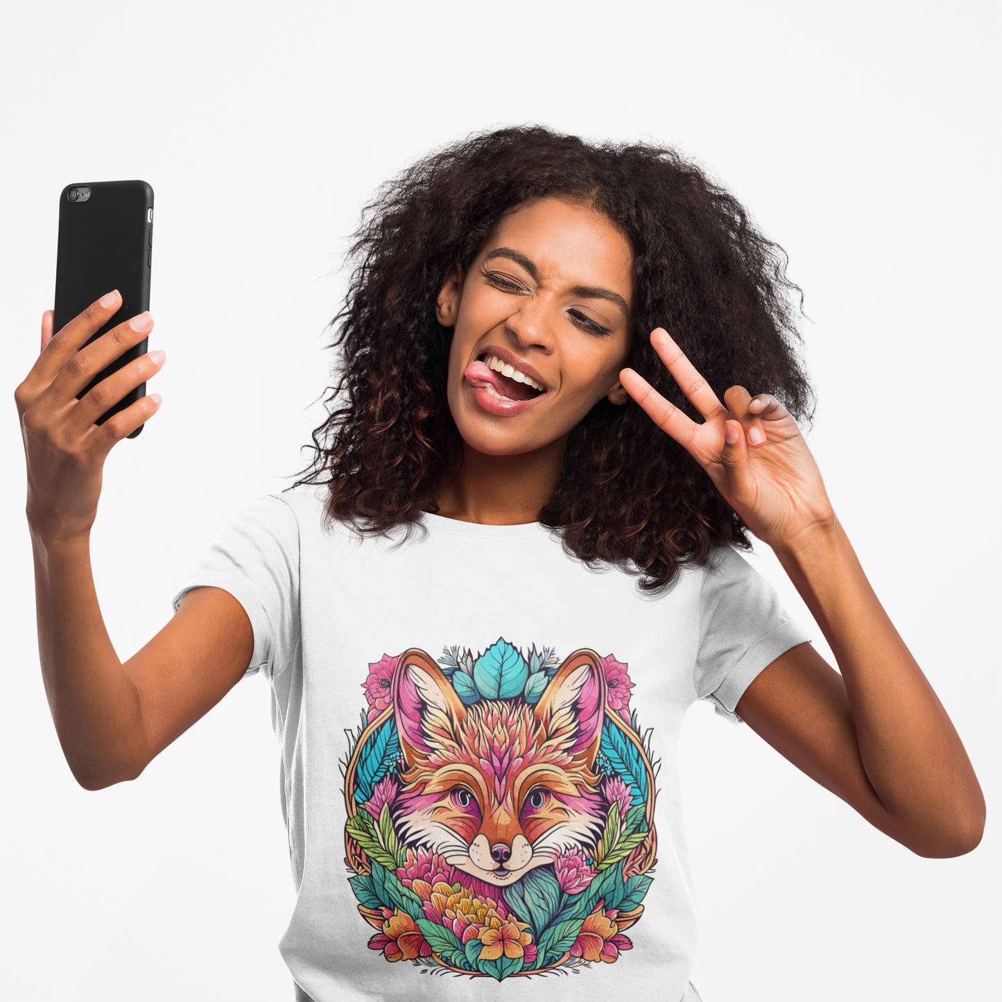Psychedelic Fox Unisex Softstyle T-Shirt | Fox Rebel Frequency