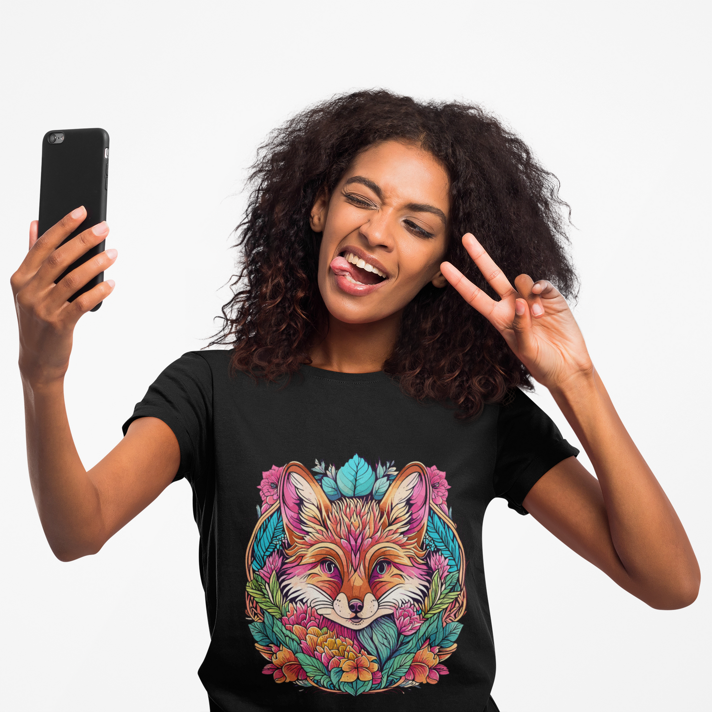Psychedelic Fox Unisex Softstyle T-Shirt | Fox Rebel Frequency