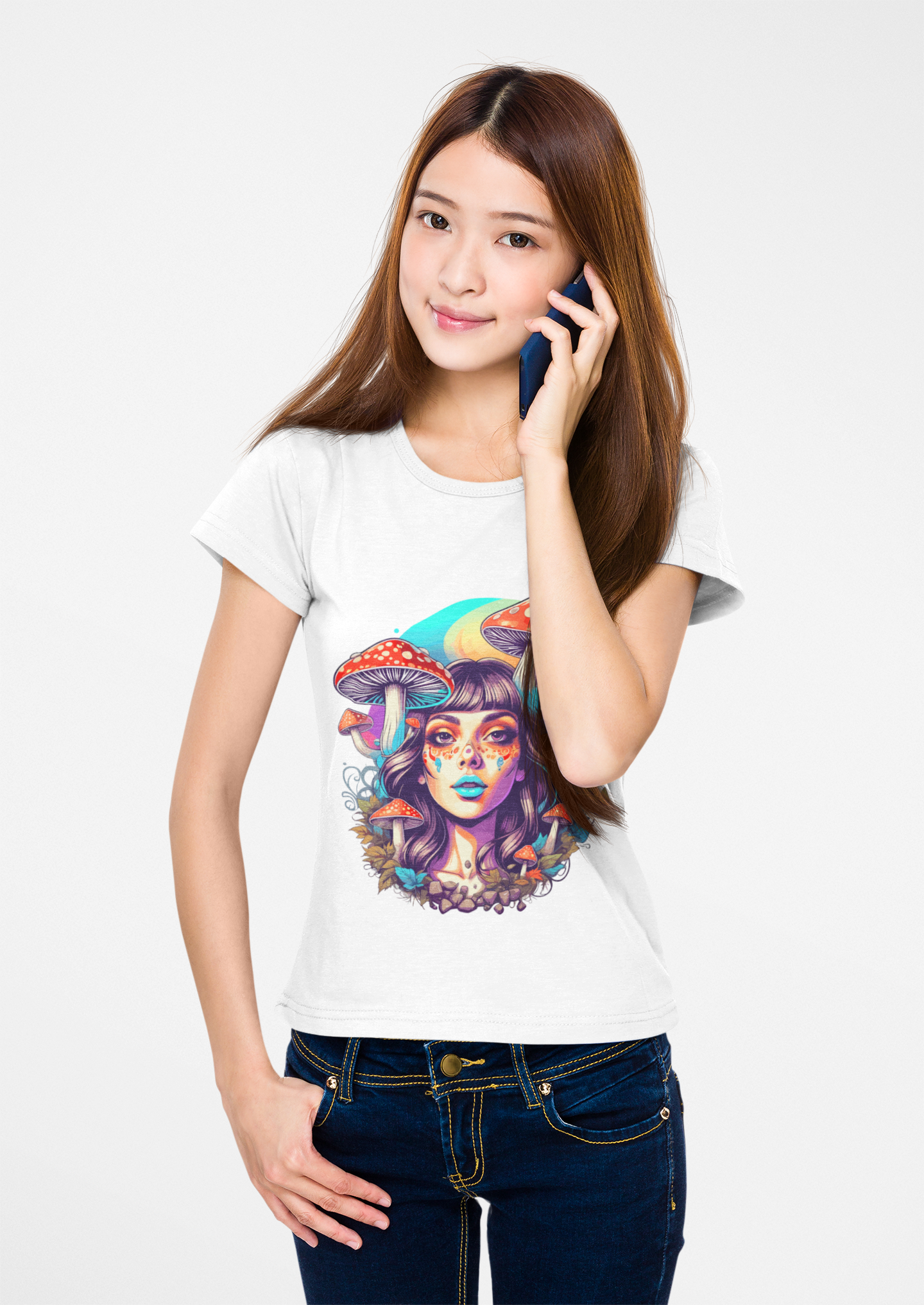 Psychedelic Fungi Lady Unisex T-Shirt | Fungi Rebel Frequency