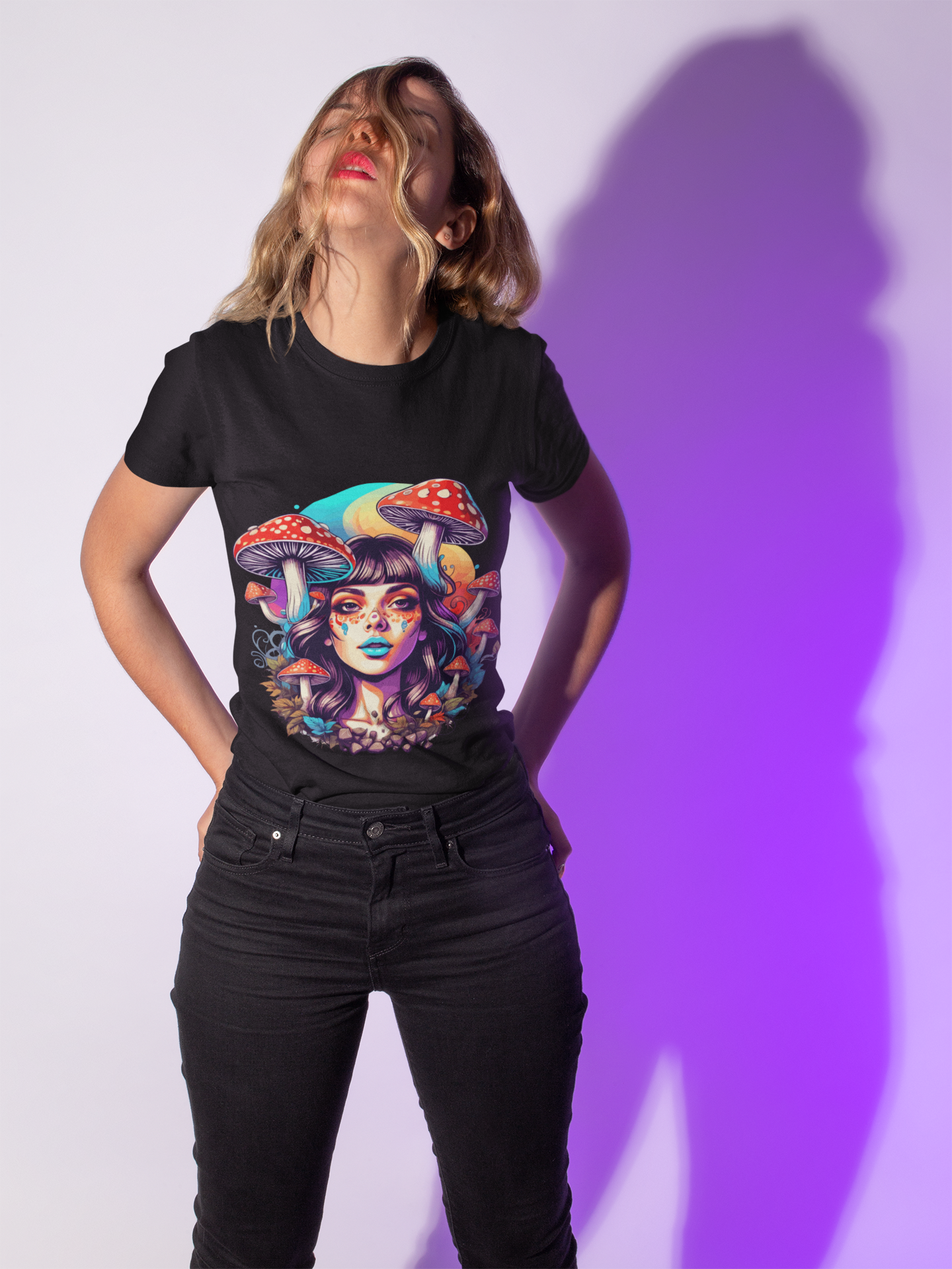 Psychedelic Fungi Lady Unisex T-Shirt | Fungi Rebel Frequency