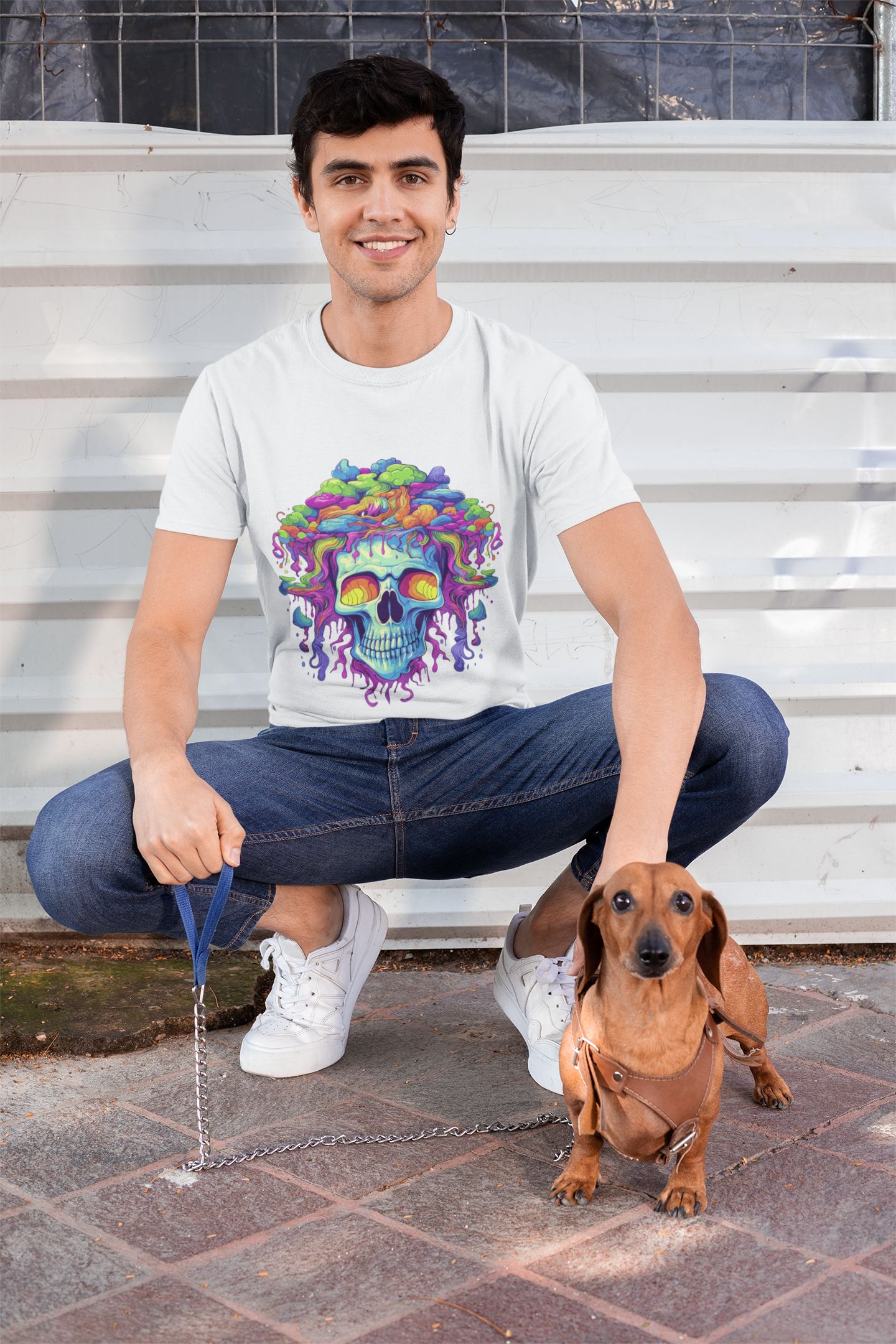 Psychedelic Treetop Skull Unisex T-Shirt | Skull Rebel Frequency