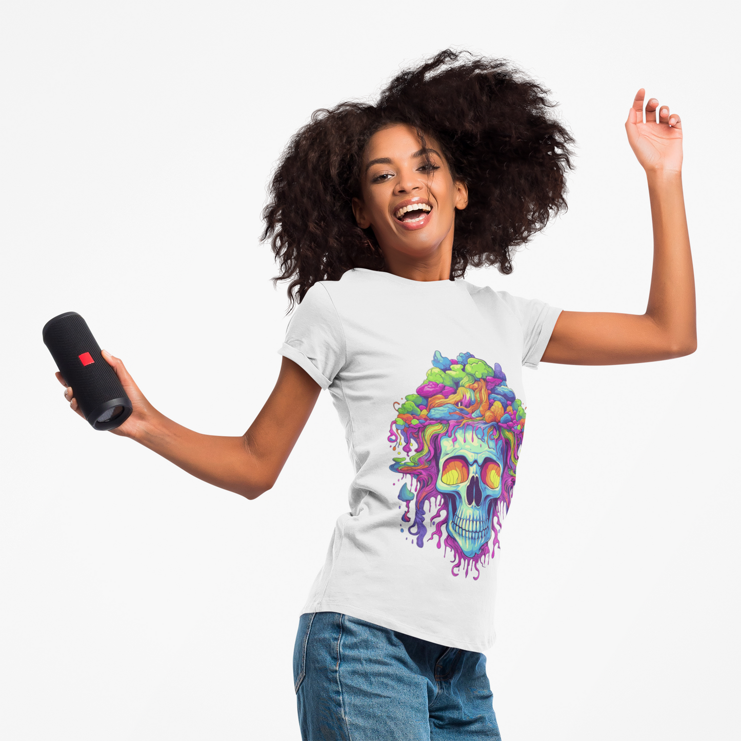 Psychedelic Treetop Skull Unisex T-Shirt | Skull Rebel Frequency