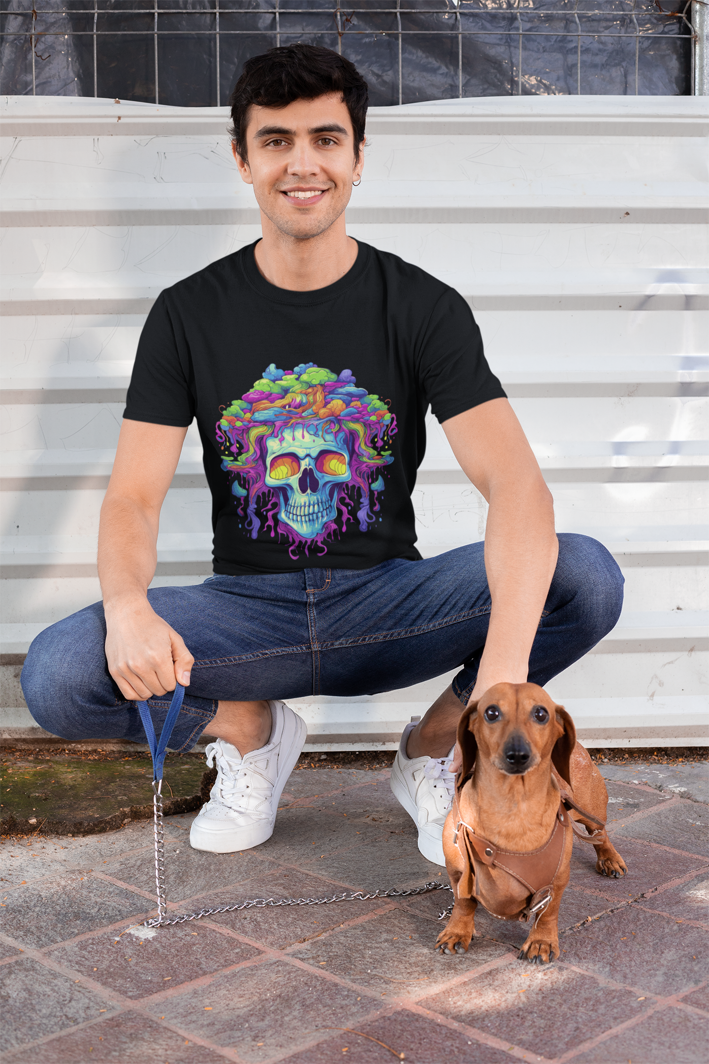 Psychedelic Treetop Skull Unisex T-Shirt | Skull Rebel Frequency