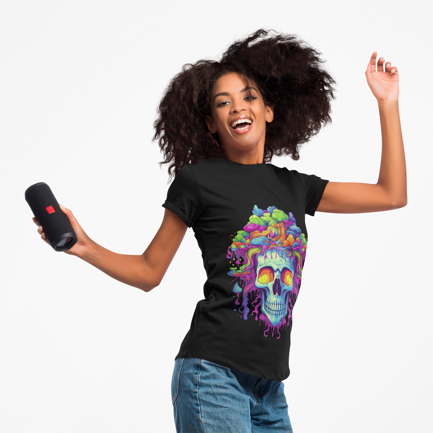 Psychedelic Treetop Skull Unisex T-Shirt | Skull Rebel Frequency