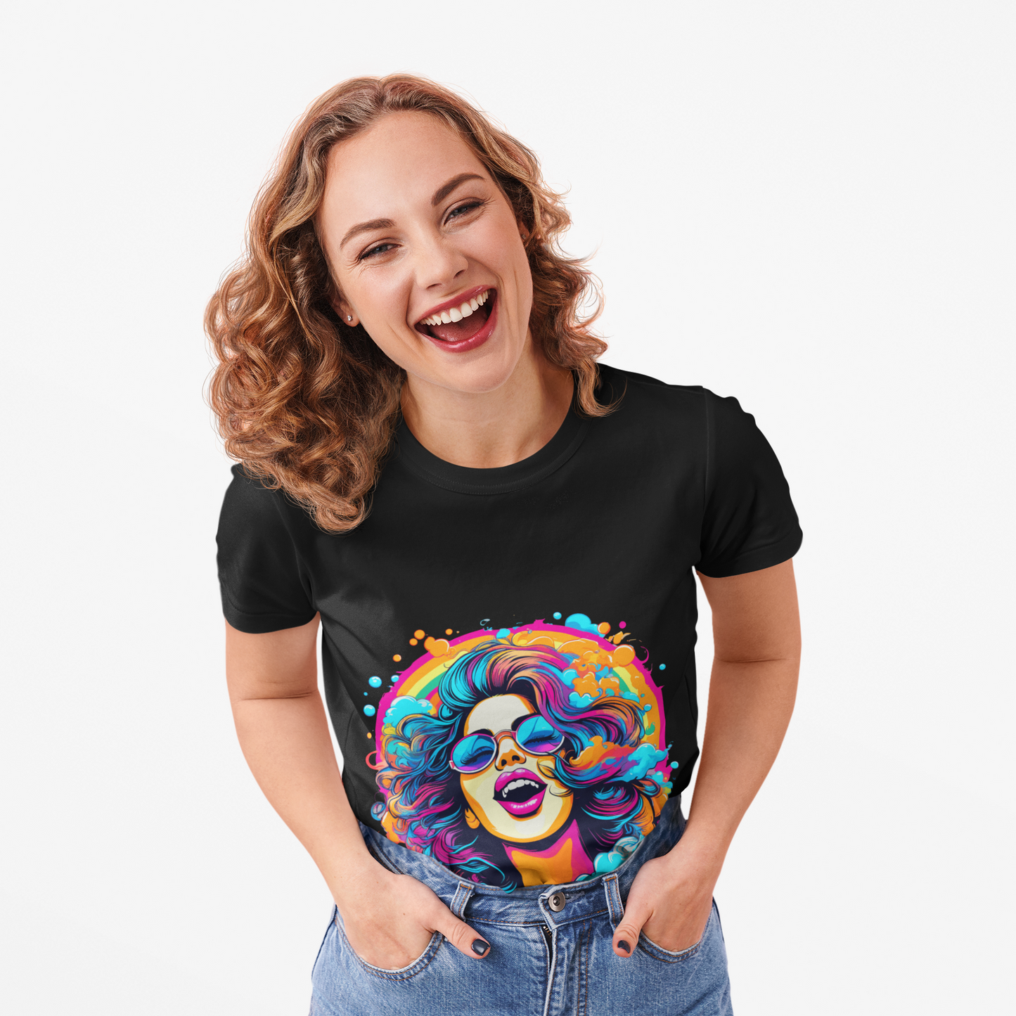 Psychedelic Festy Lady Unisex T-Shirt | Festy Rebel Frequency