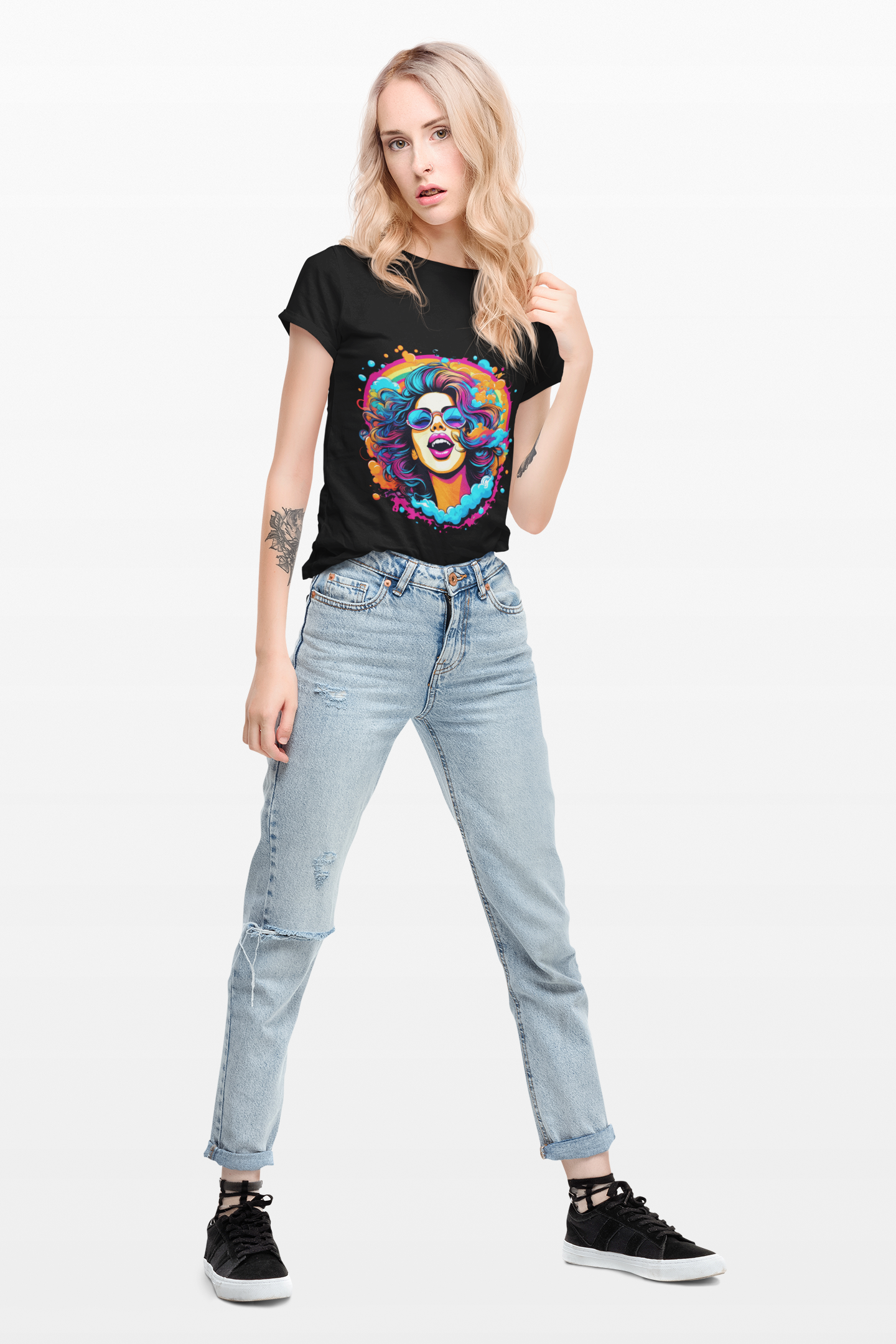 Psychedelic Festy Lady Unisex T-Shirt | Festy Rebel Frequency
