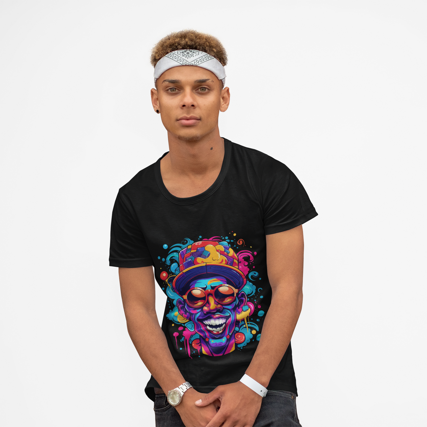 Psychedelic Street Afro Unisex T-Shirt | Afro Rebel Frequency