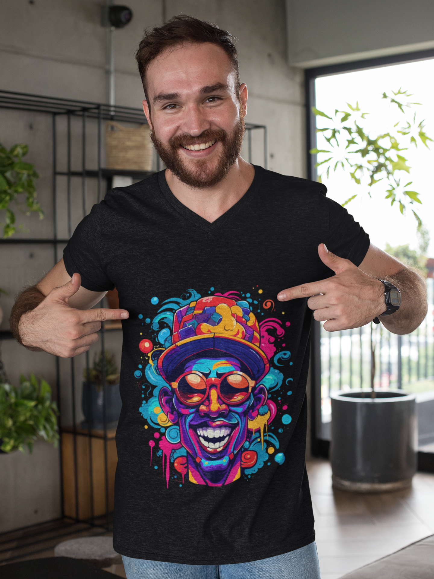 Psychedelic Street Afro Unisex T-Shirt | Afro Rebel Frequency
