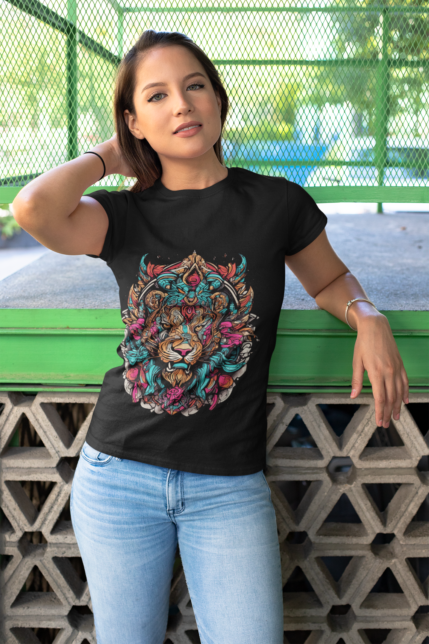 Psychedelic Lion Roar Unisex T-Shirt | Lion Rebel Frequency