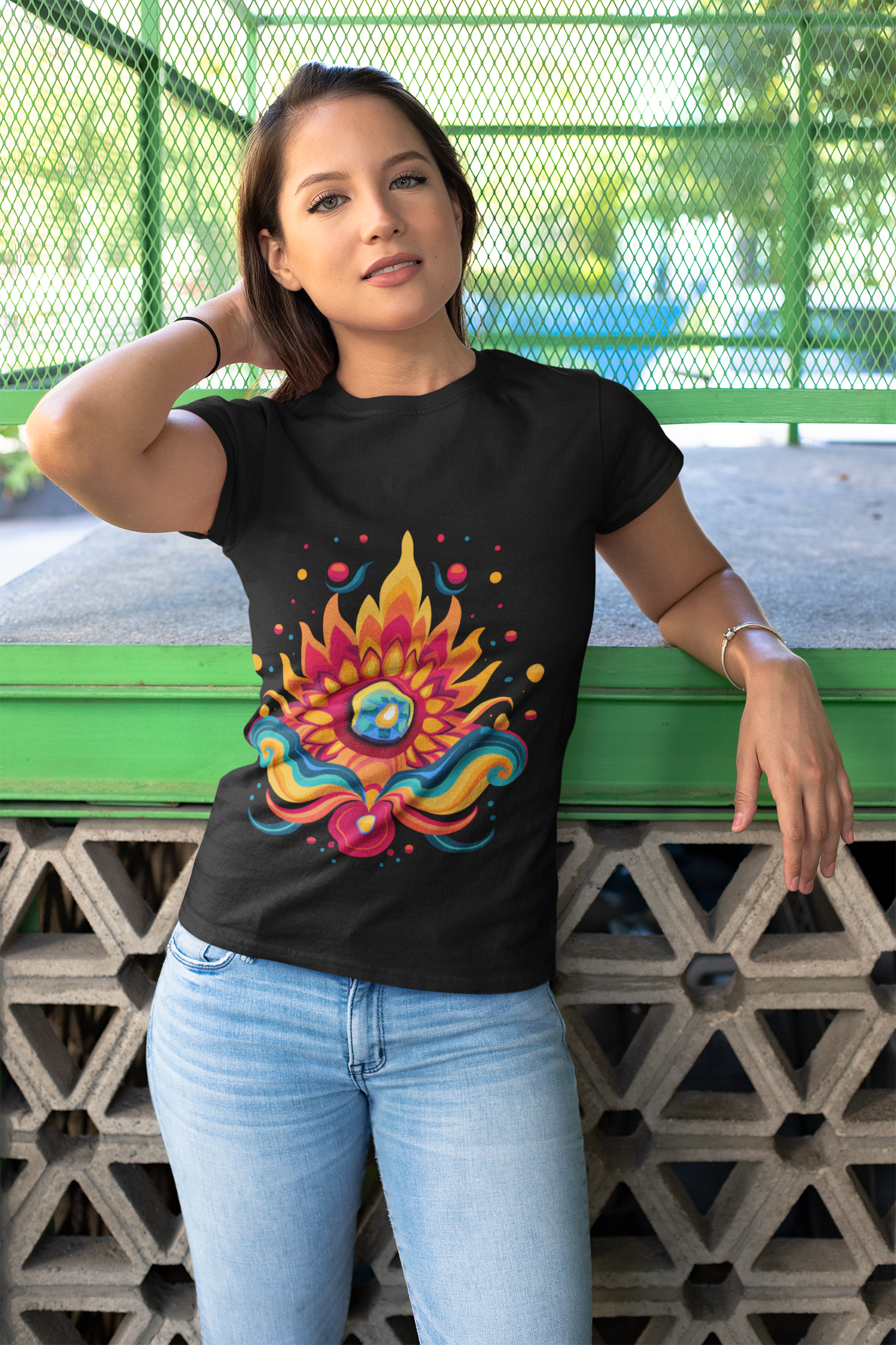 Psychedelic Floral Unisex T-Shirt | Floral Rebel Frequency