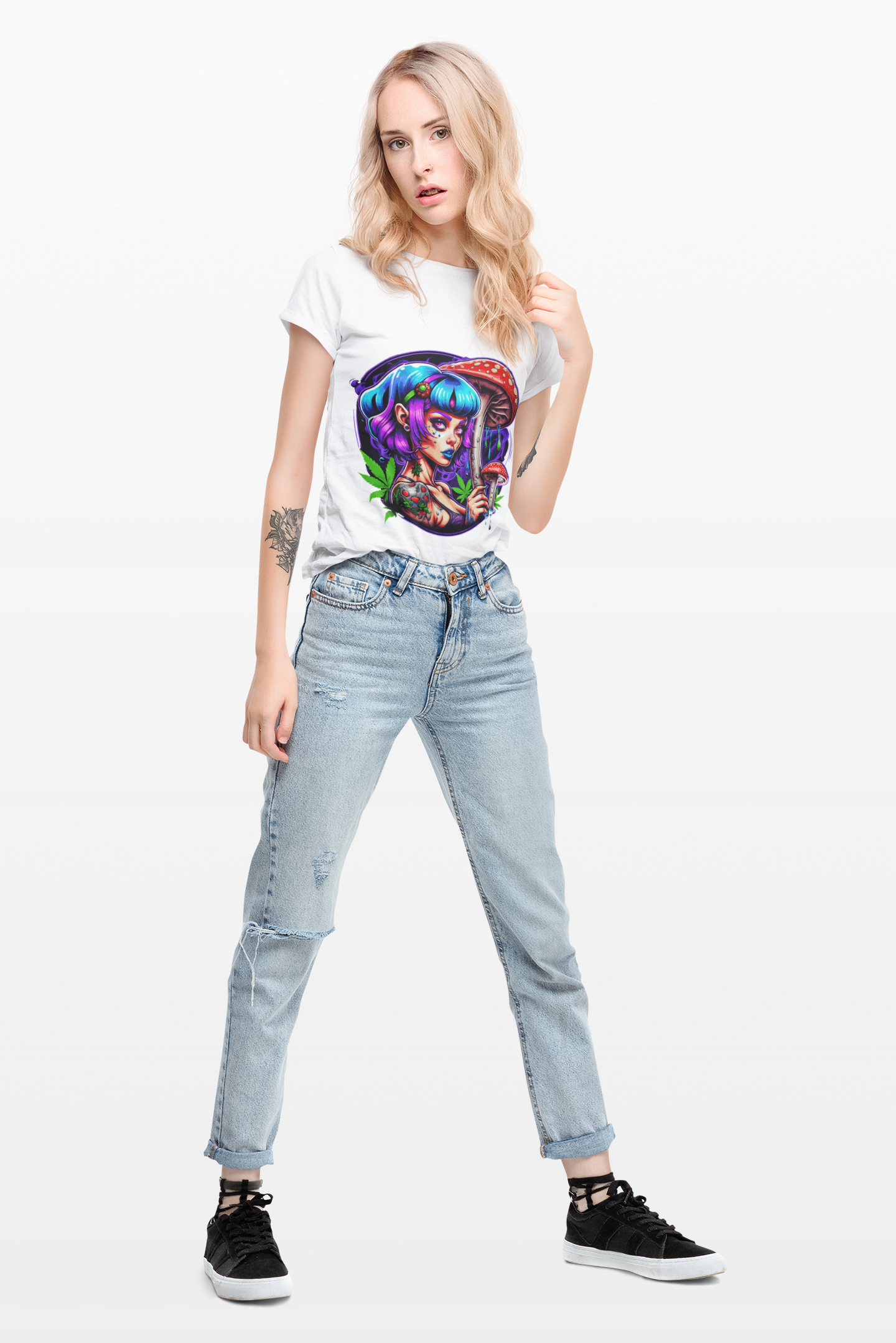 Psychedelic Lady Fungi Unisex T-Shirt | Fungi Rebel Frequency
