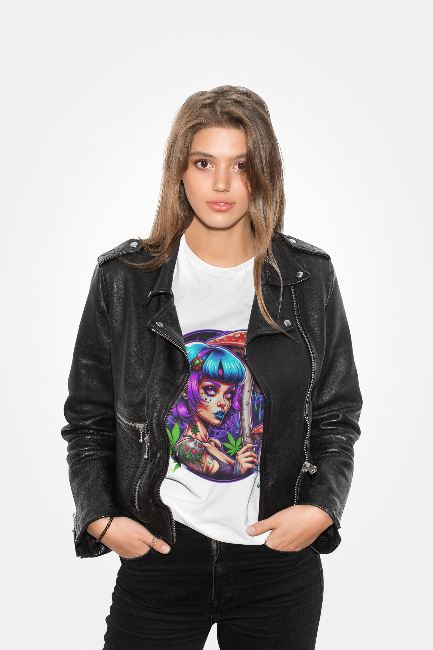 Psychedelic Lady Fungi Unisex T-Shirt | Fungi Rebel Frequency