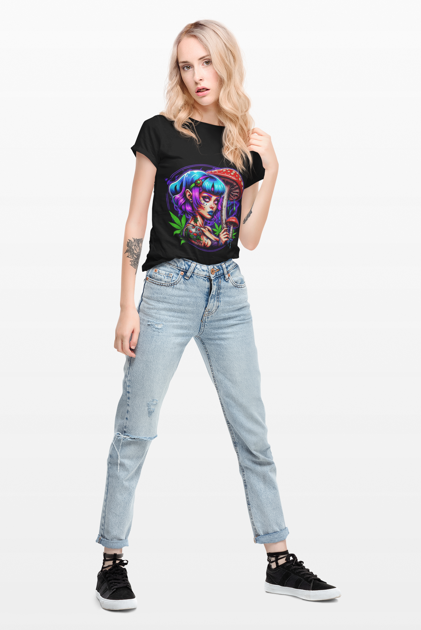 Psychedelic Lady Fungi Unisex T-Shirt | Fungi Rebel Frequency