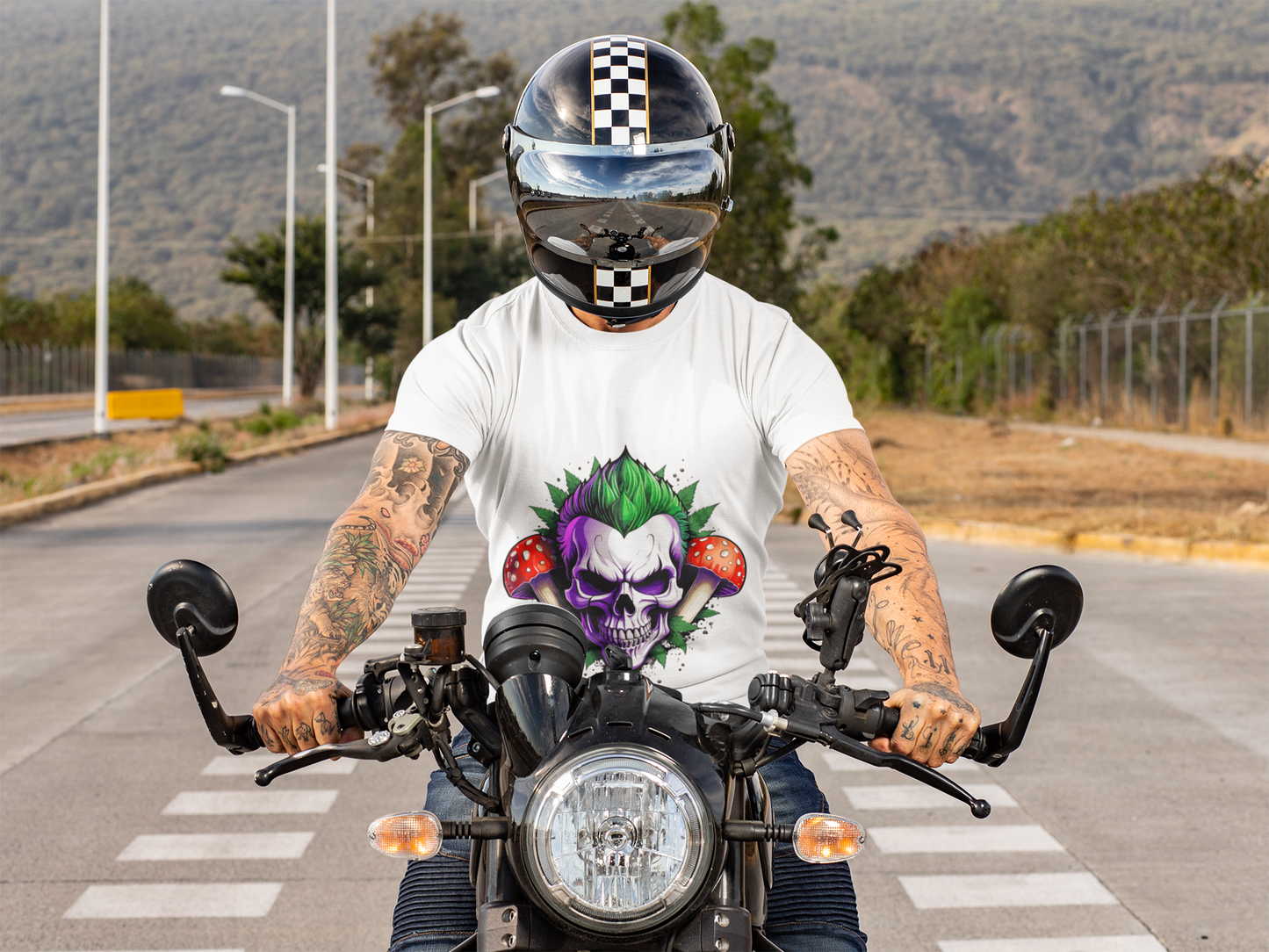 Psychedelic Skull Joker Unisex T-Shirt | Skull Rebel Frequency