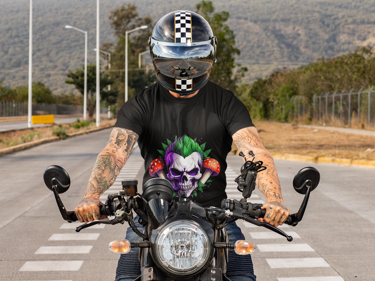 Psychedelic Skull Joker Unisex T-Shirt | Skull Rebel Frequency