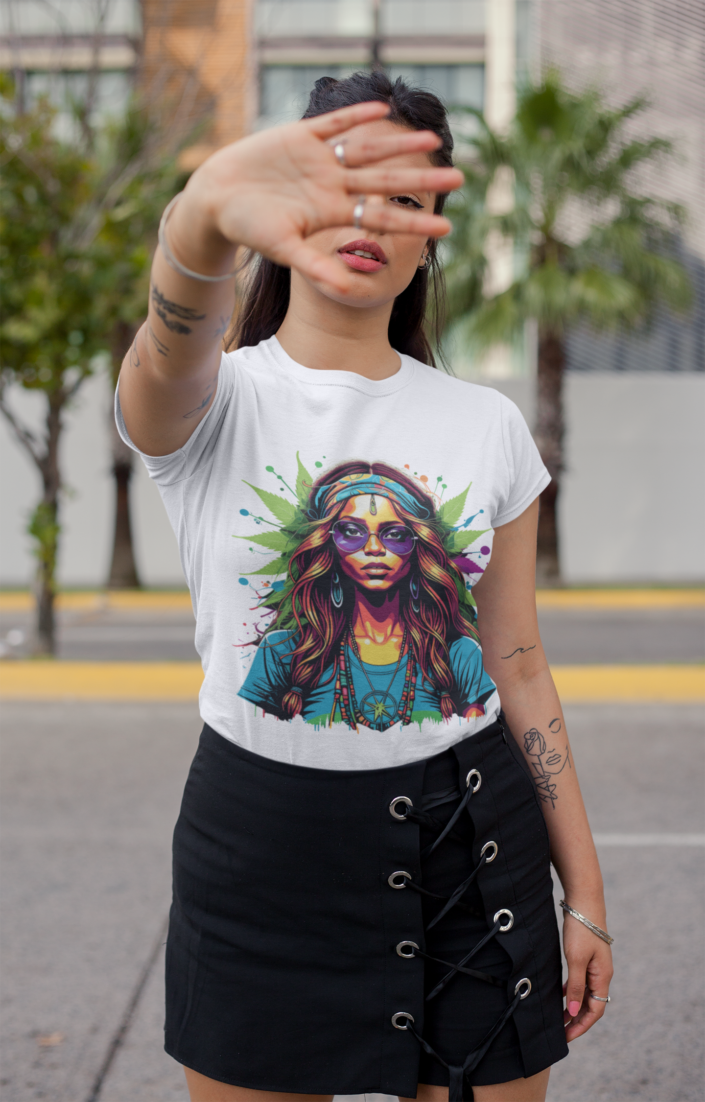 Psychedelic Bohemian Lady Unisex T-Shirt | Bohemian Rebel Frequency